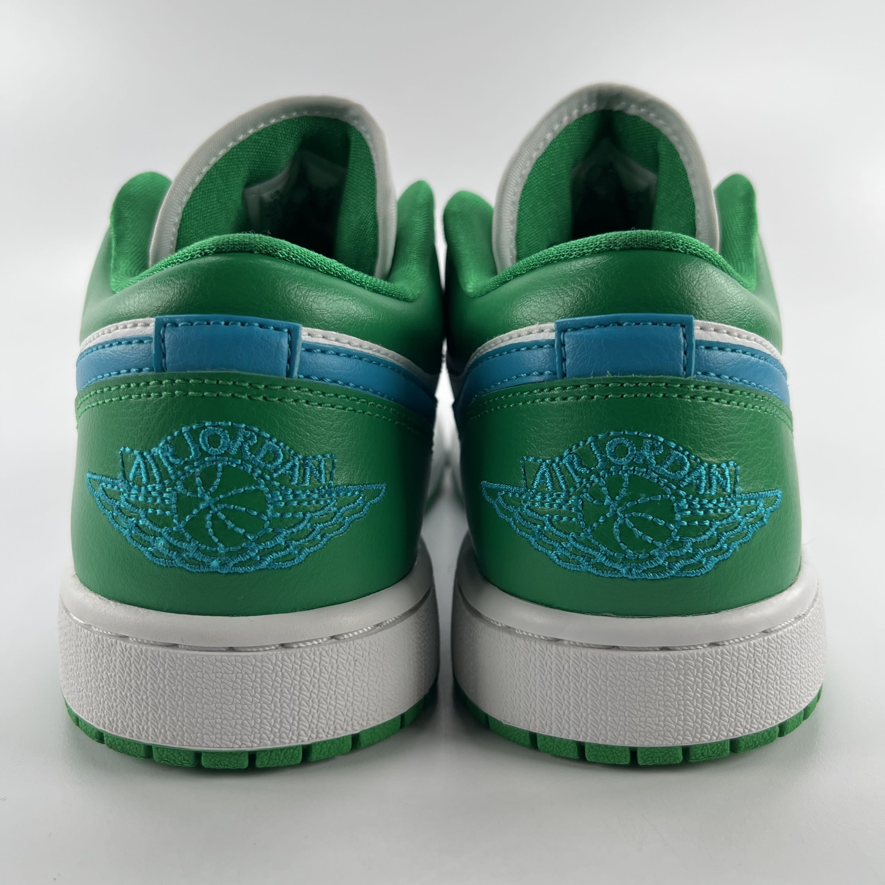 518159 Jordan 1 Low Lucky Green Aquatone (Women's)