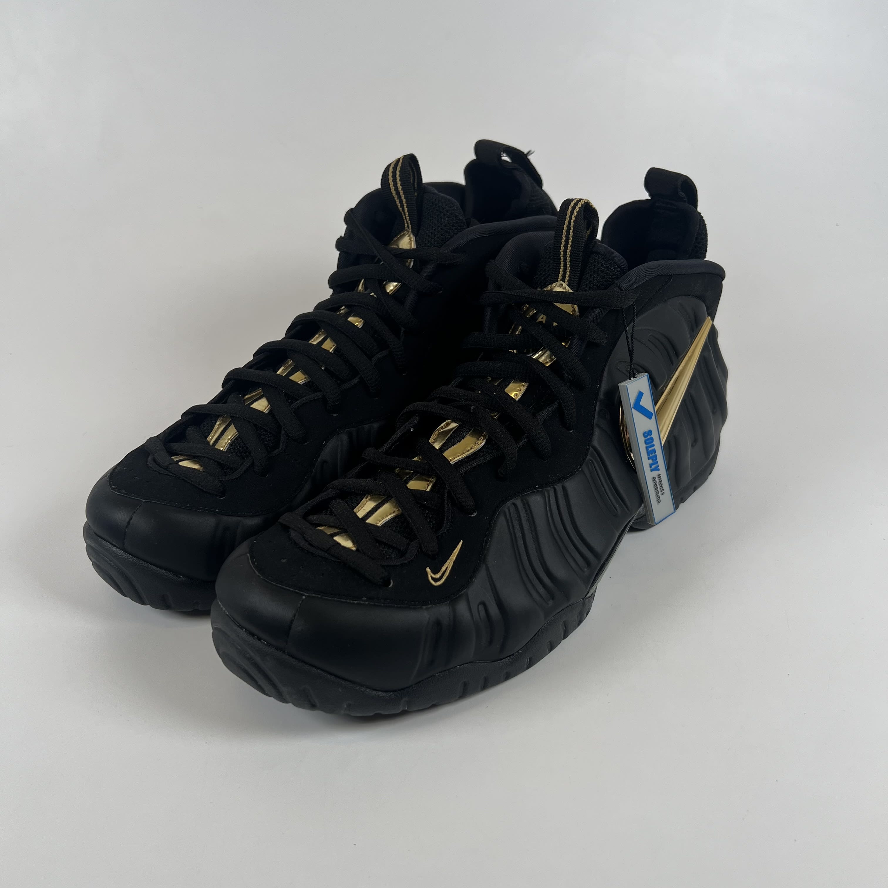 SP7894 Nike Air Foamposite Pro Black Metallic Gold