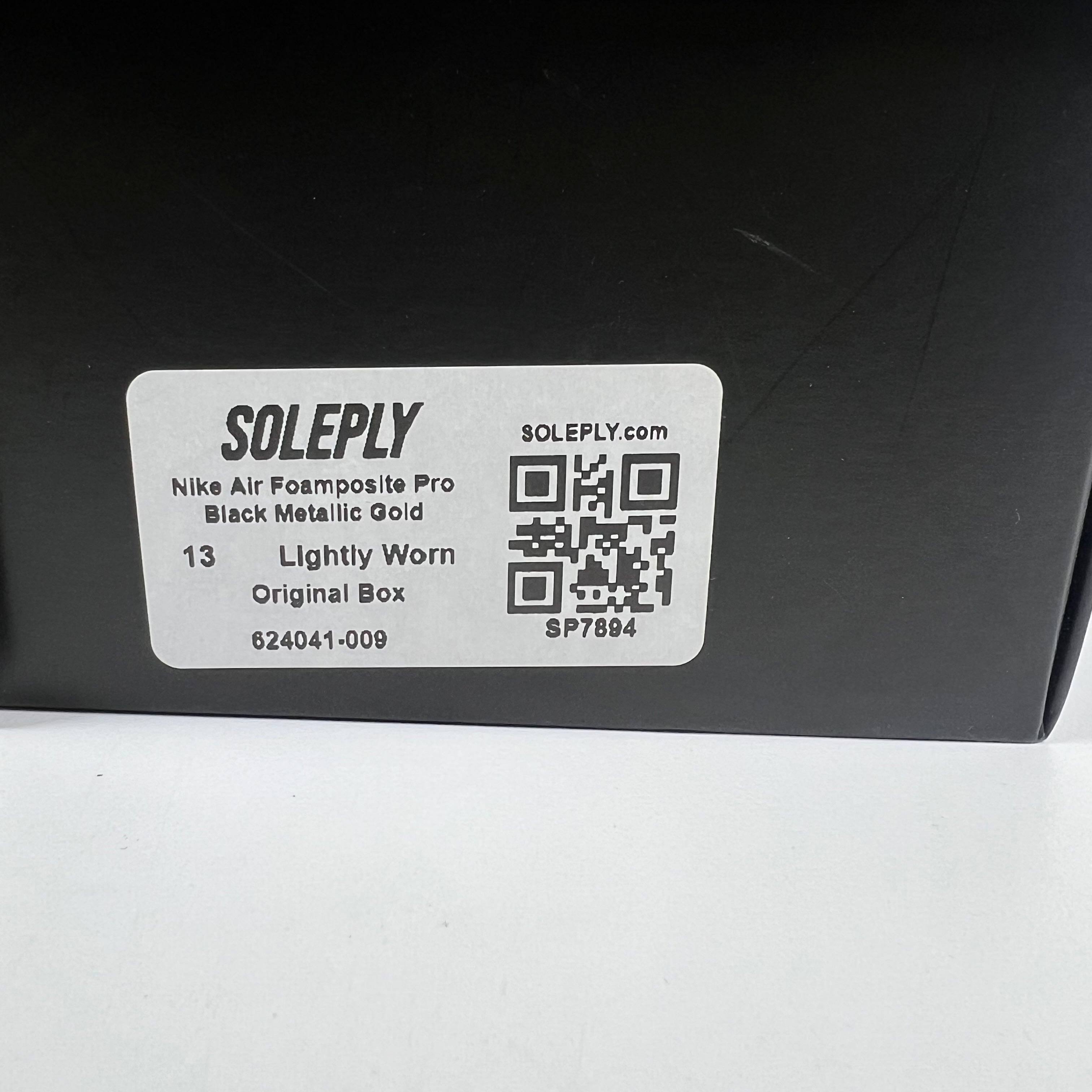 SP7894 Nike Air Foamposite Pro Black Metallic Gold