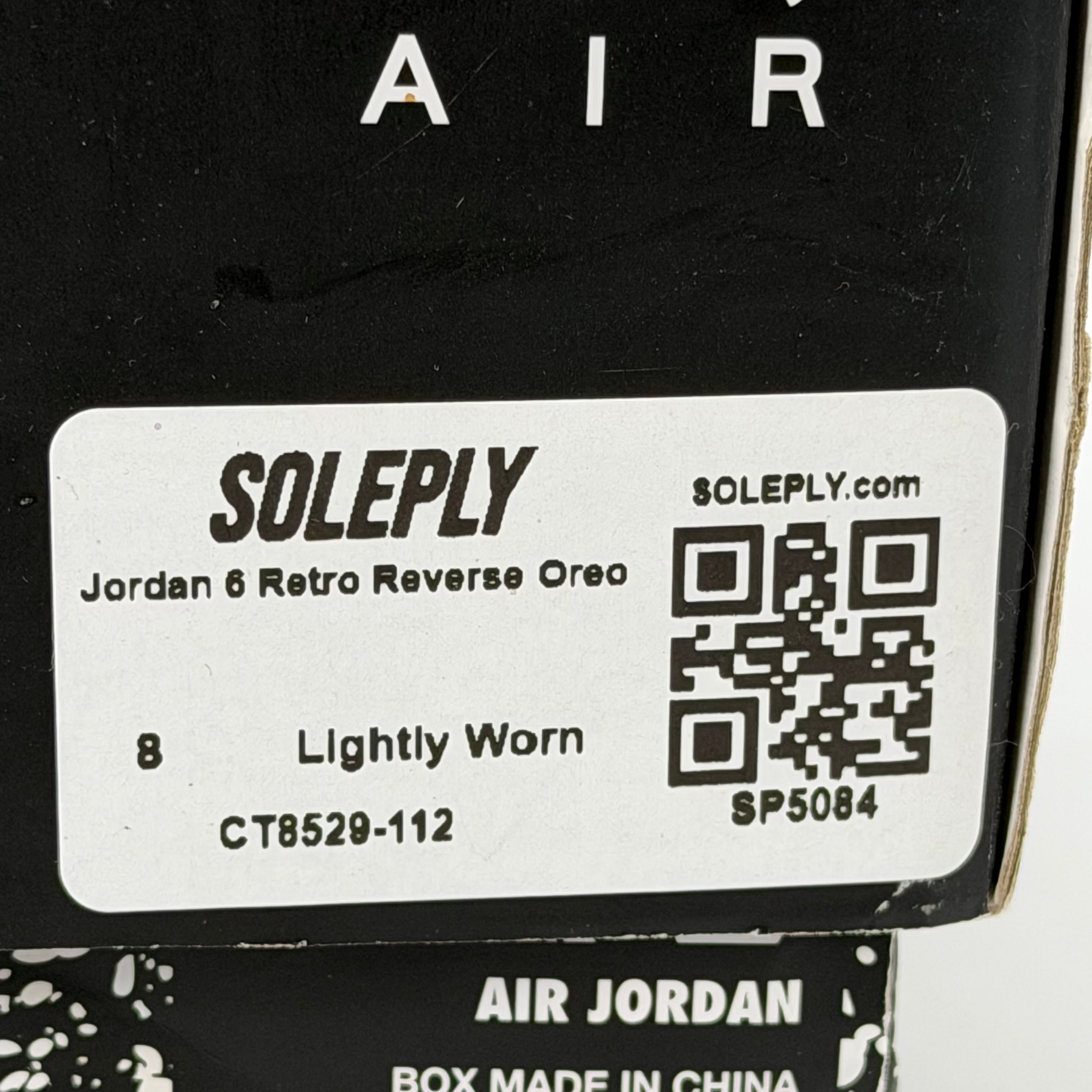 SP5084 Jordan 6 Retro Reverse Oreo
