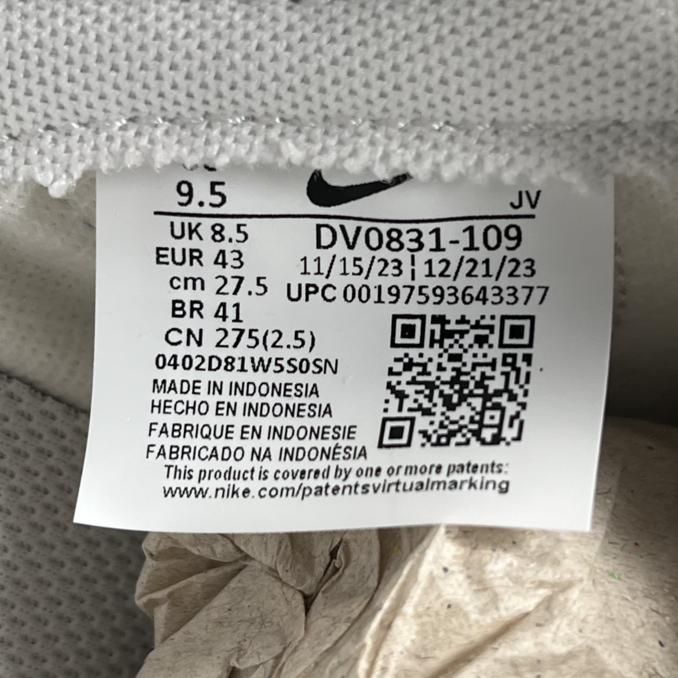 257712 Nike Dunk Low White Light Armory Blue