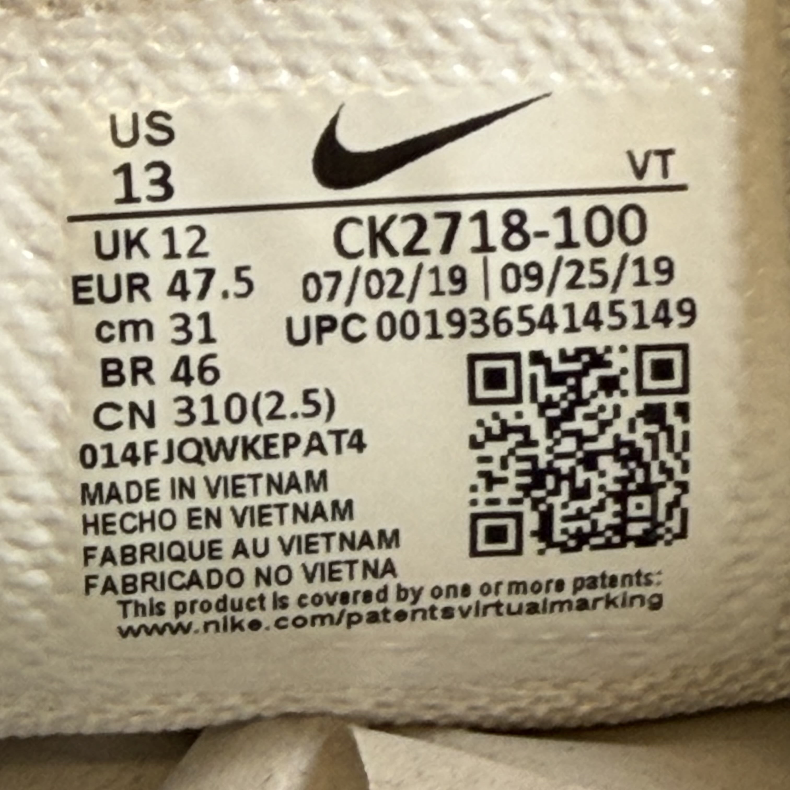 SP7857 Nike Air VaporMax 360 Summit White Ghost Green
