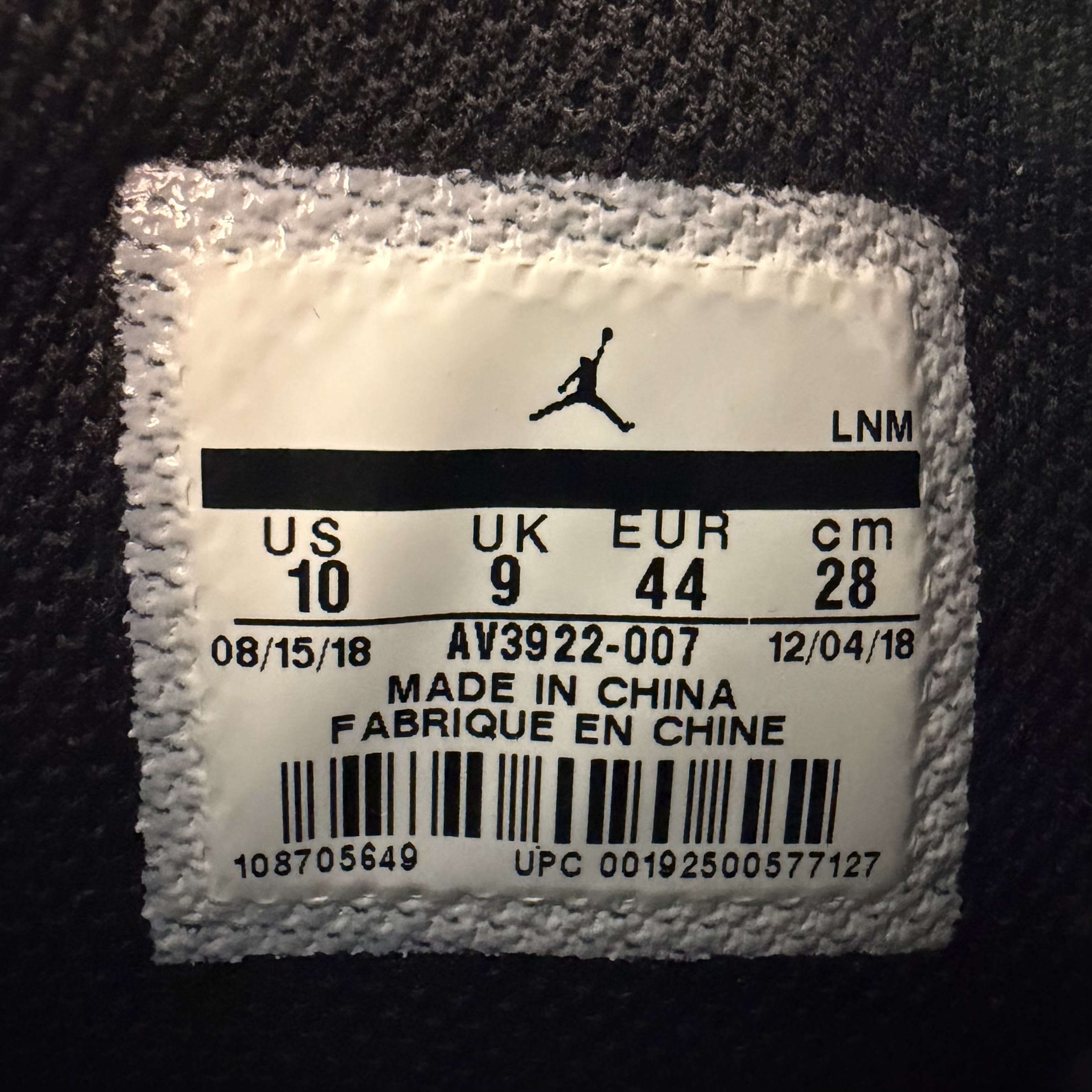 519148 Jordan Legacy 312 Black Gold Patent