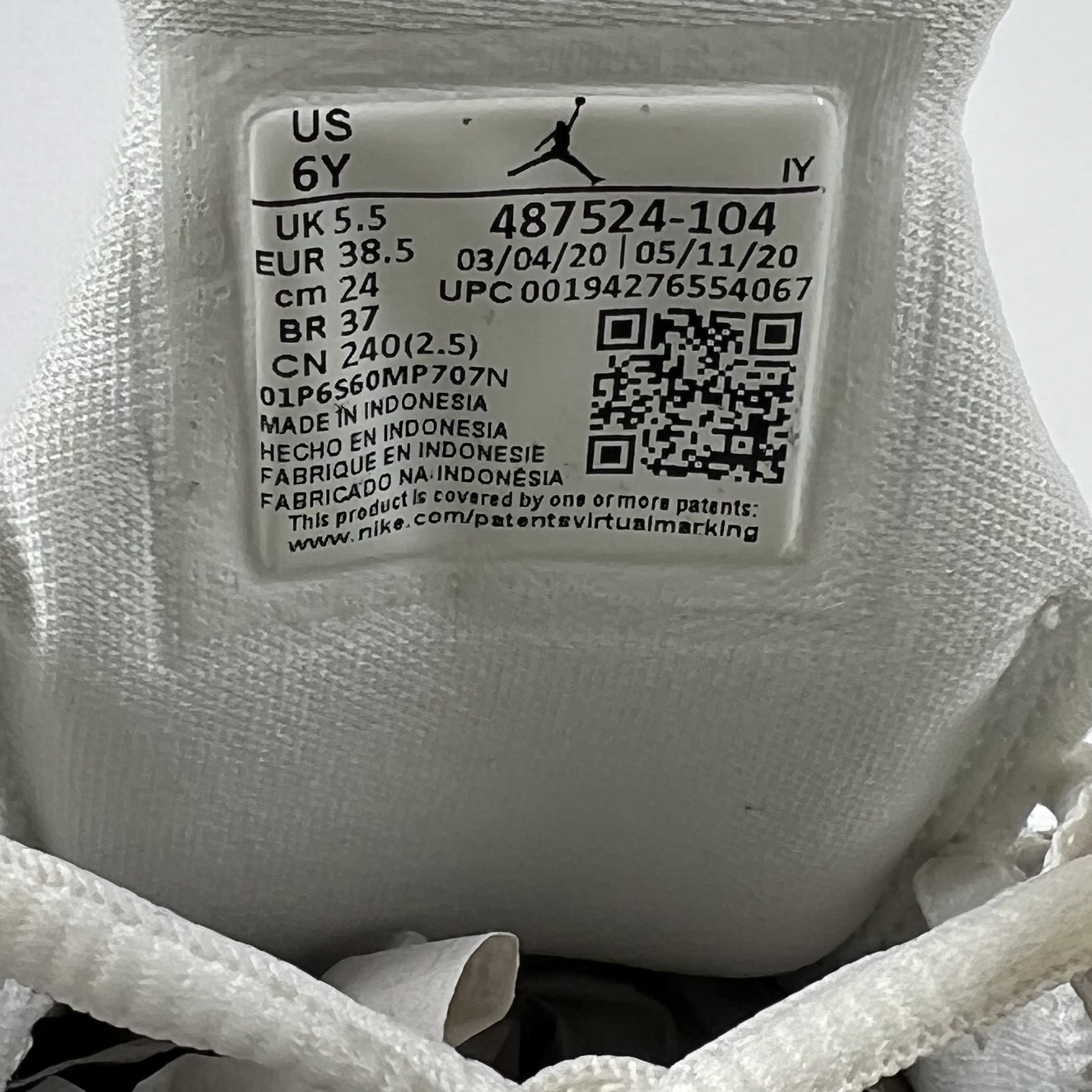 SP7392 Jordan 14 Retro White Hyper Royal (GS)