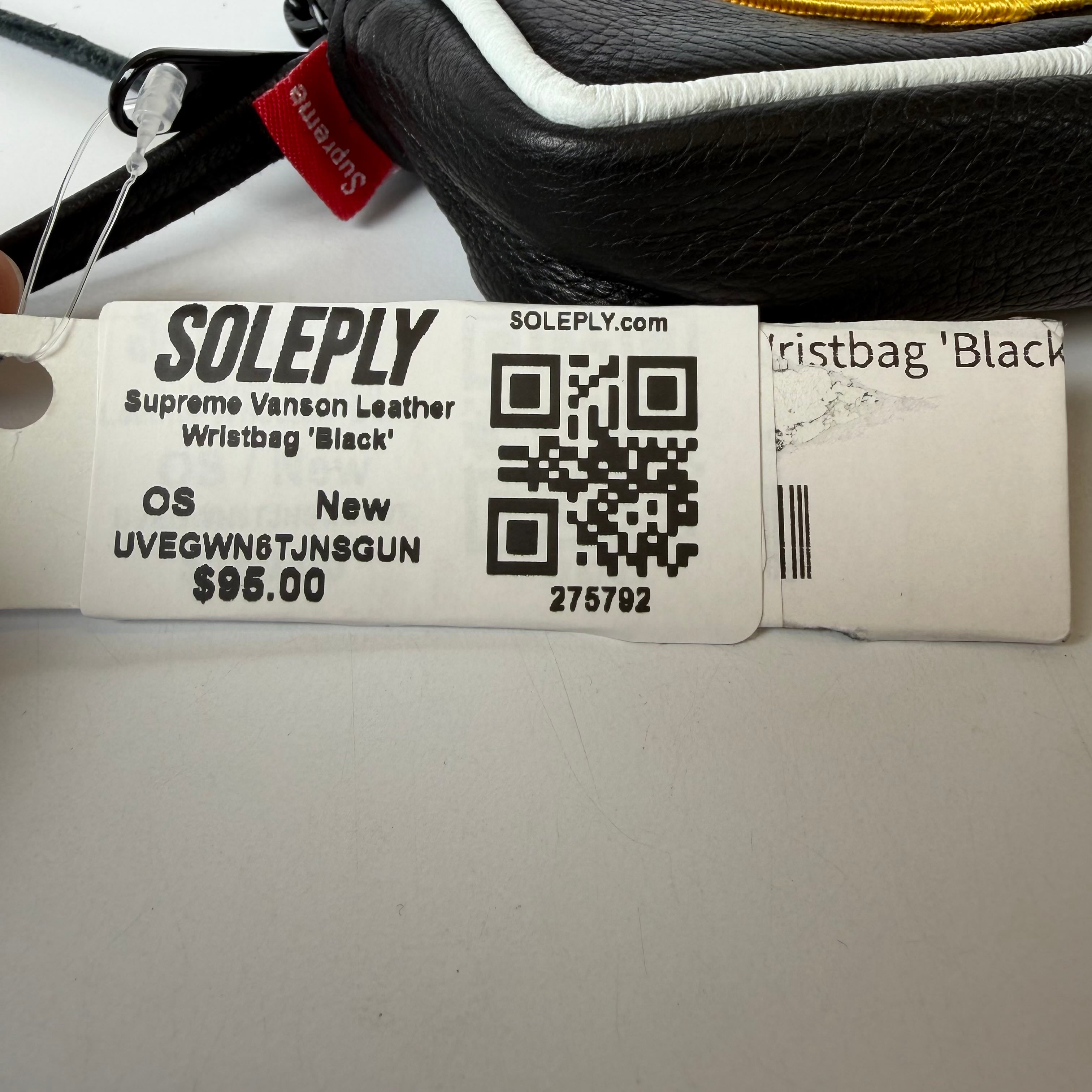 275792 Supreme Vanson Leather Wristbag 'Black'