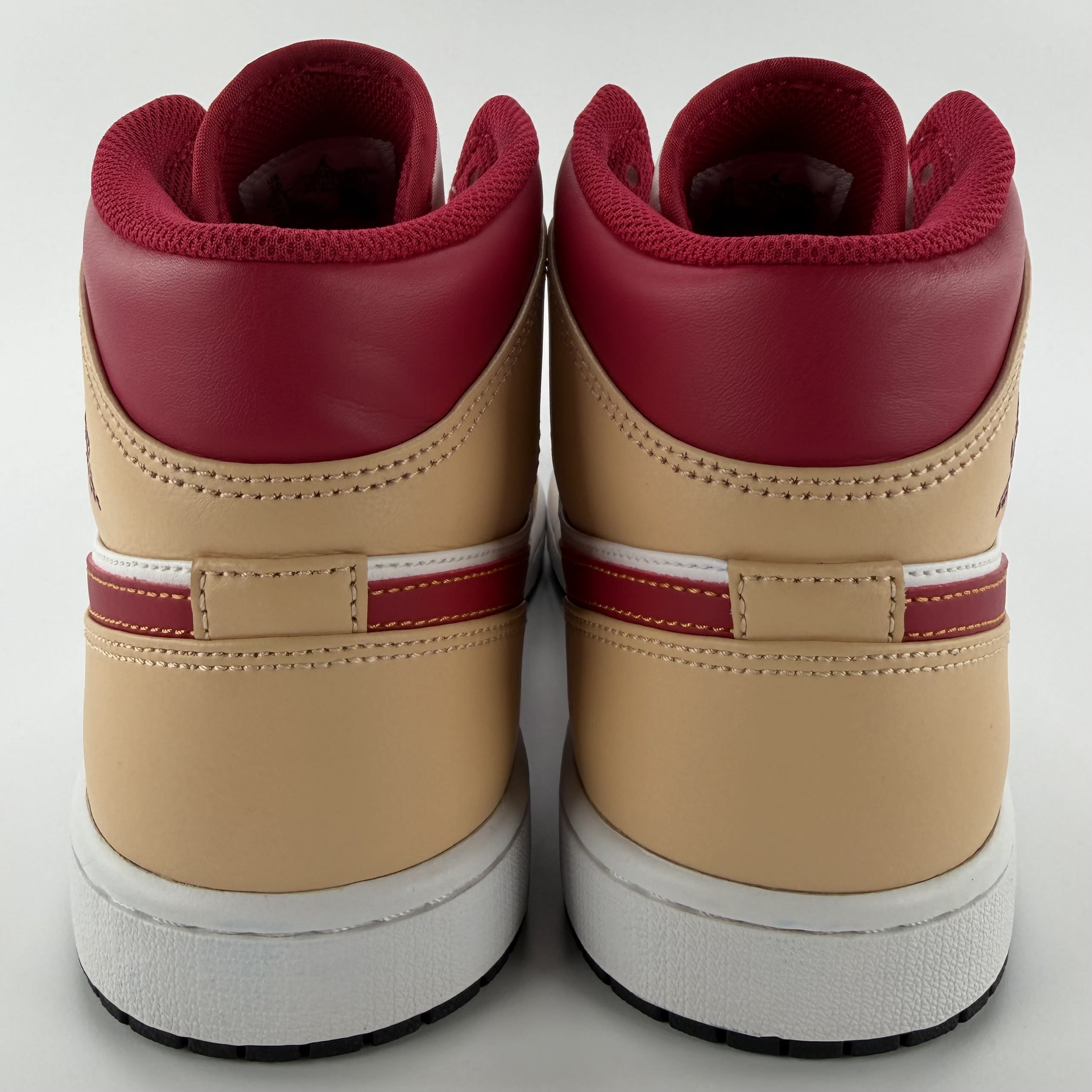 519731 Jordan 1 Mid Light Curry Cardinal