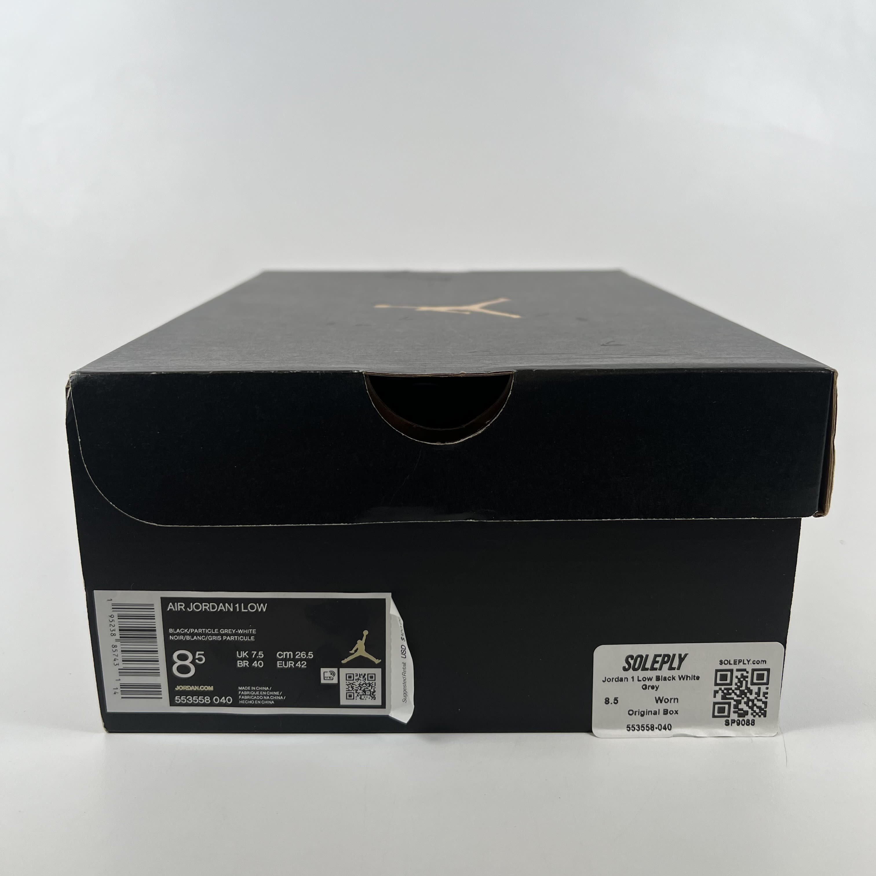 SP9088 Jordan 1 Low Black White Grey