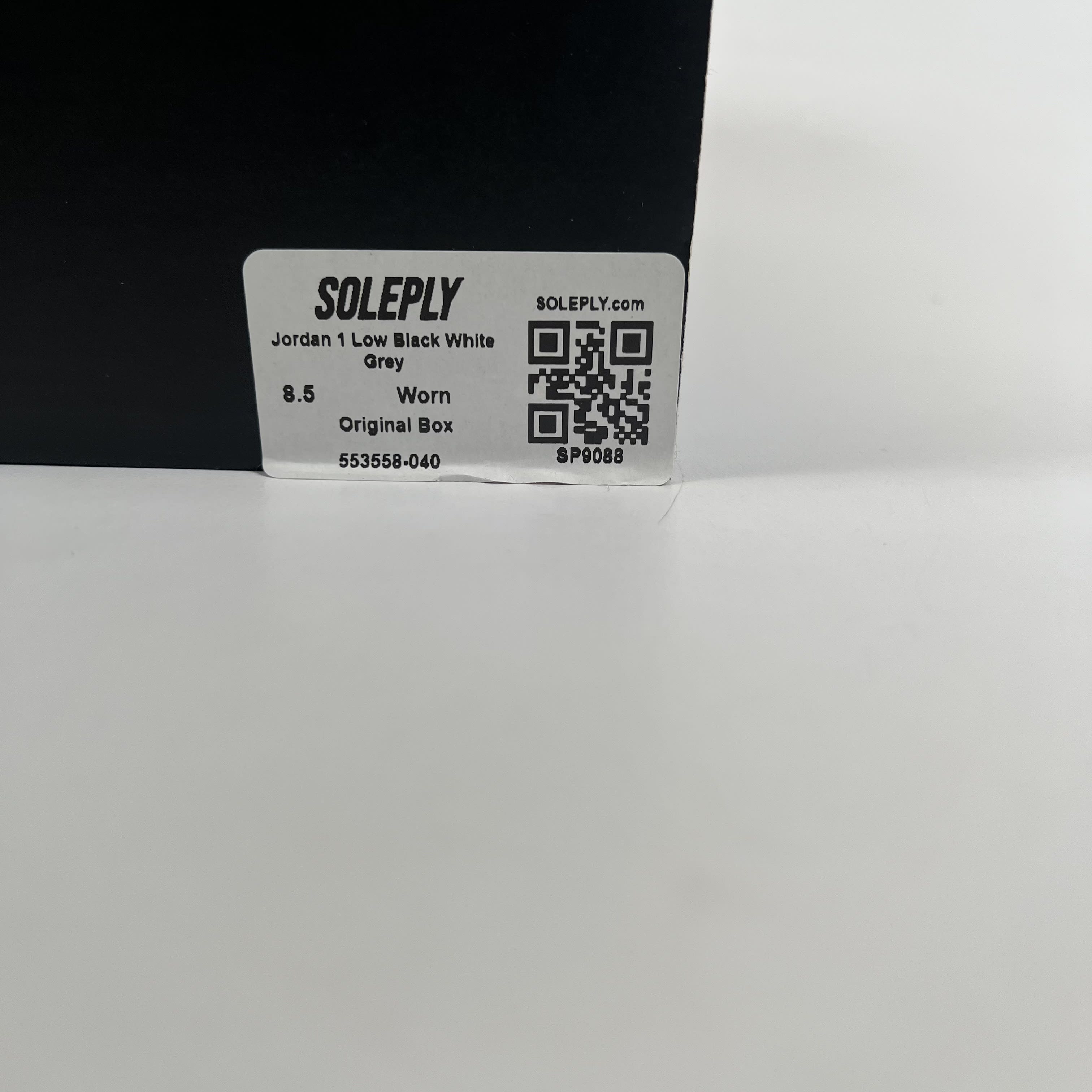 SP9088 Jordan 1 Low Black White Grey