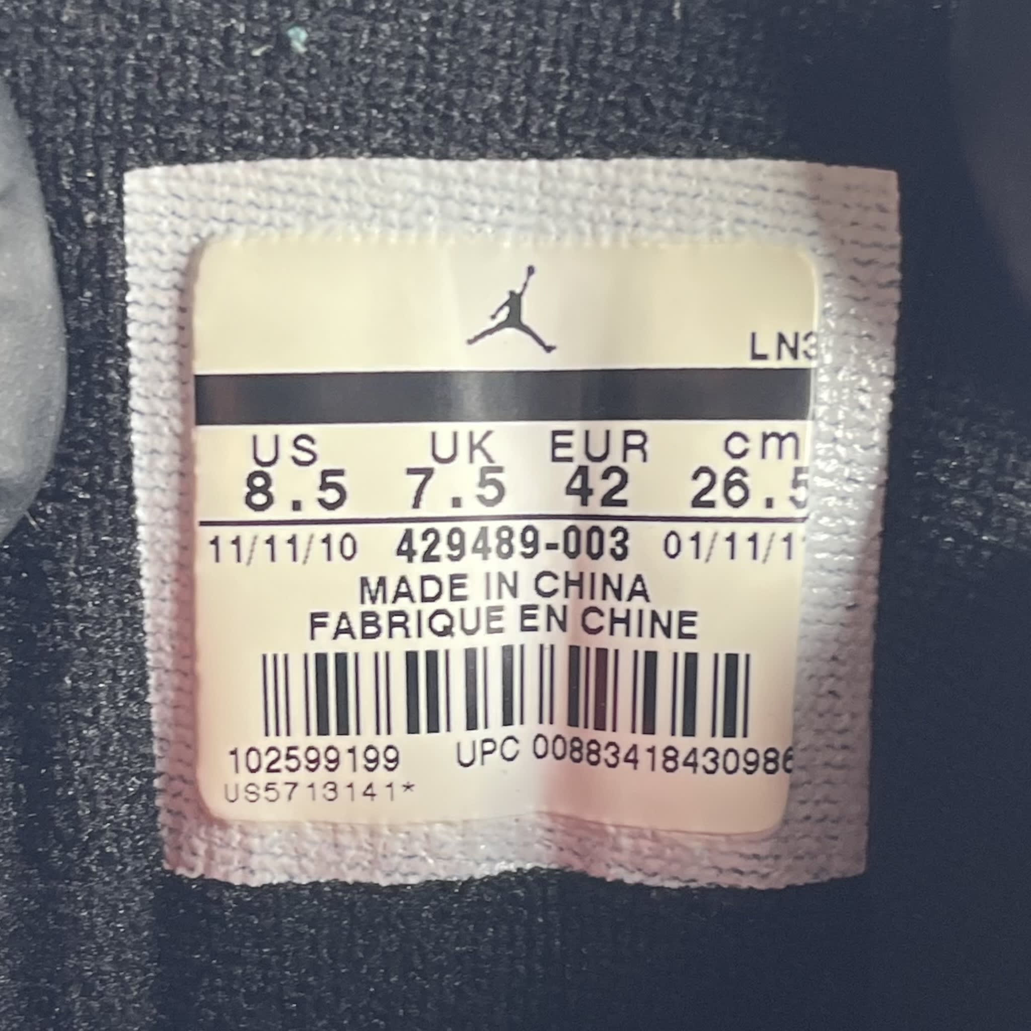 414701 Jordan Prime 5 'Black Varsity Red'