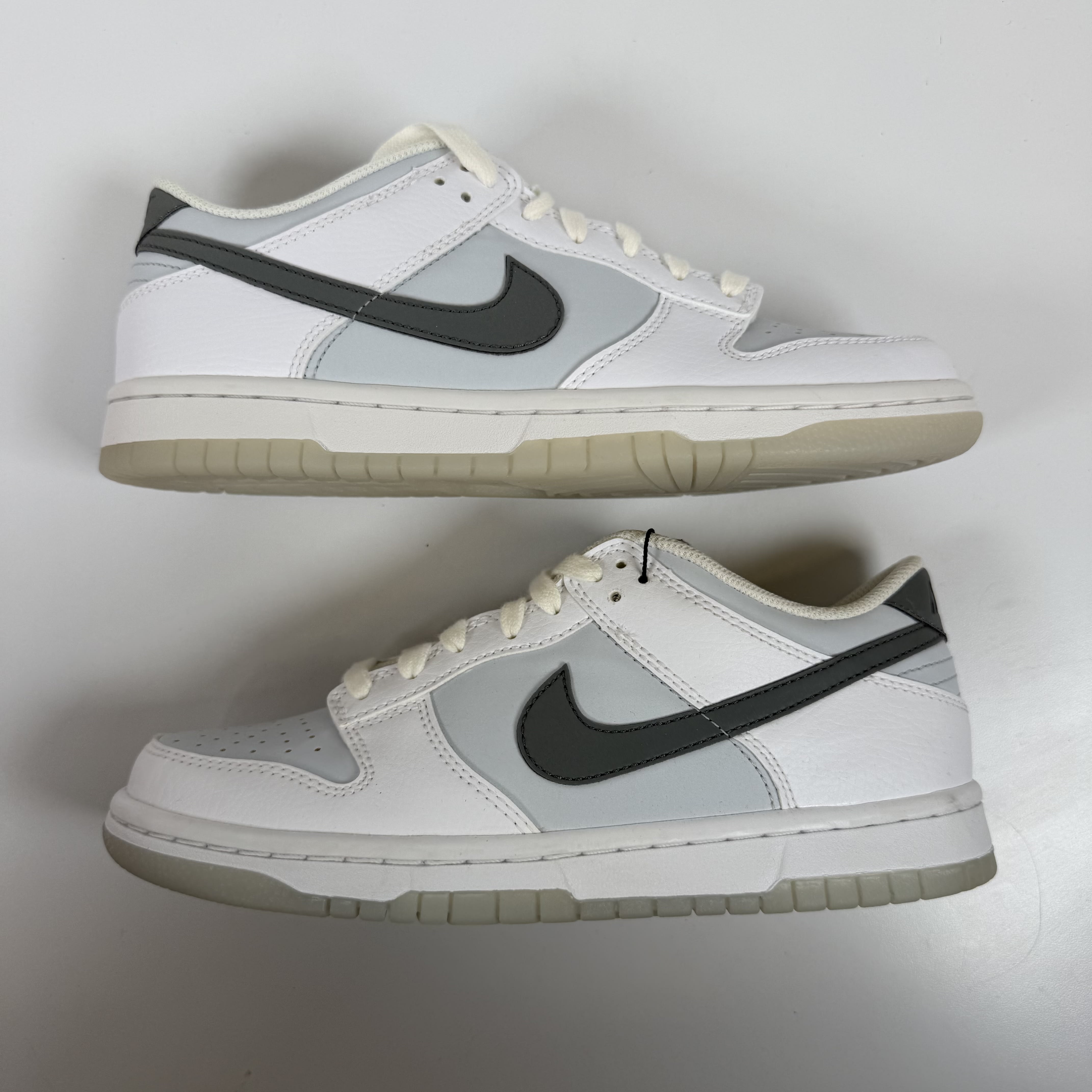 269332 Nike Dunk Low Reflective Swoosh White (GS)