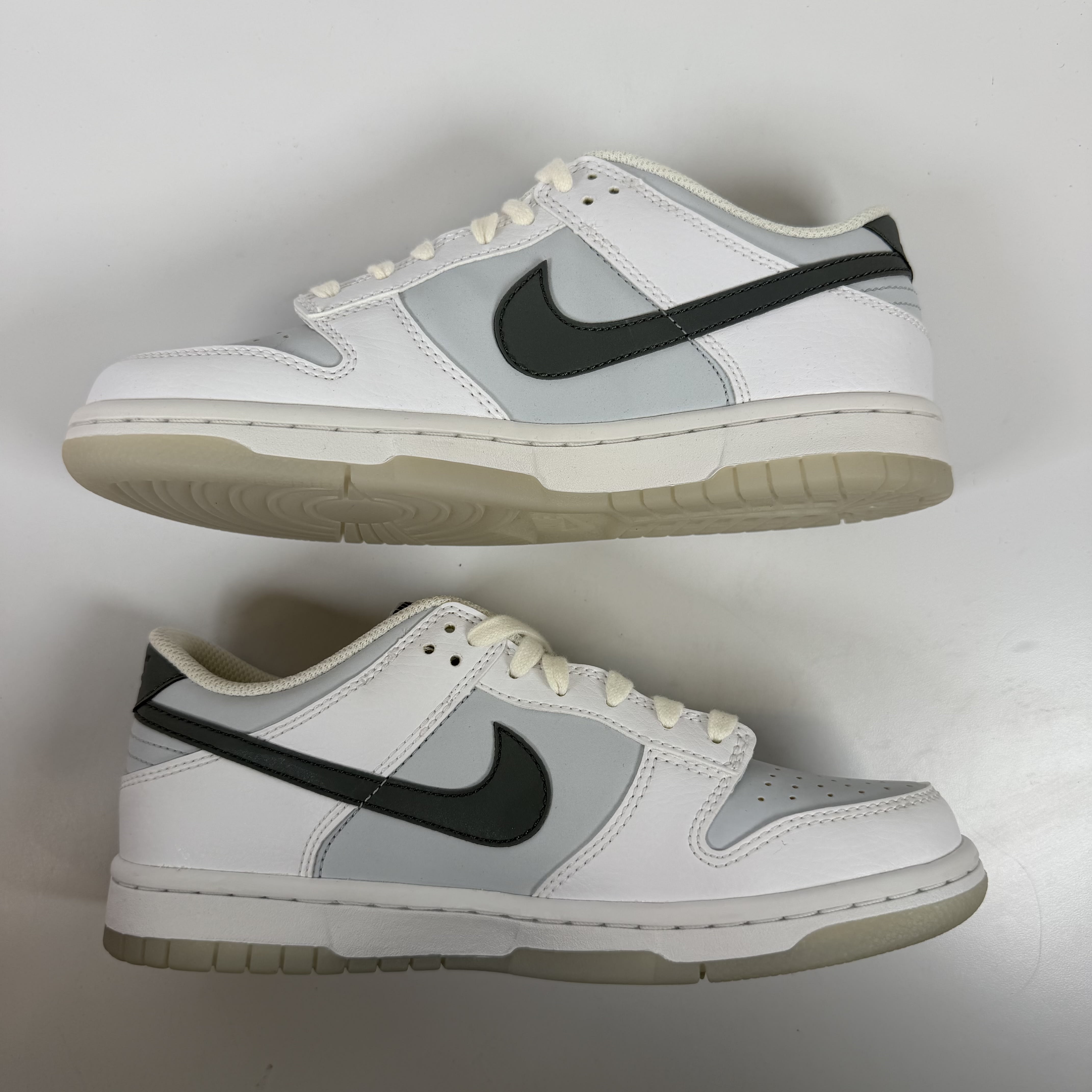 269332 Nike Dunk Low Reflective Swoosh White (GS)