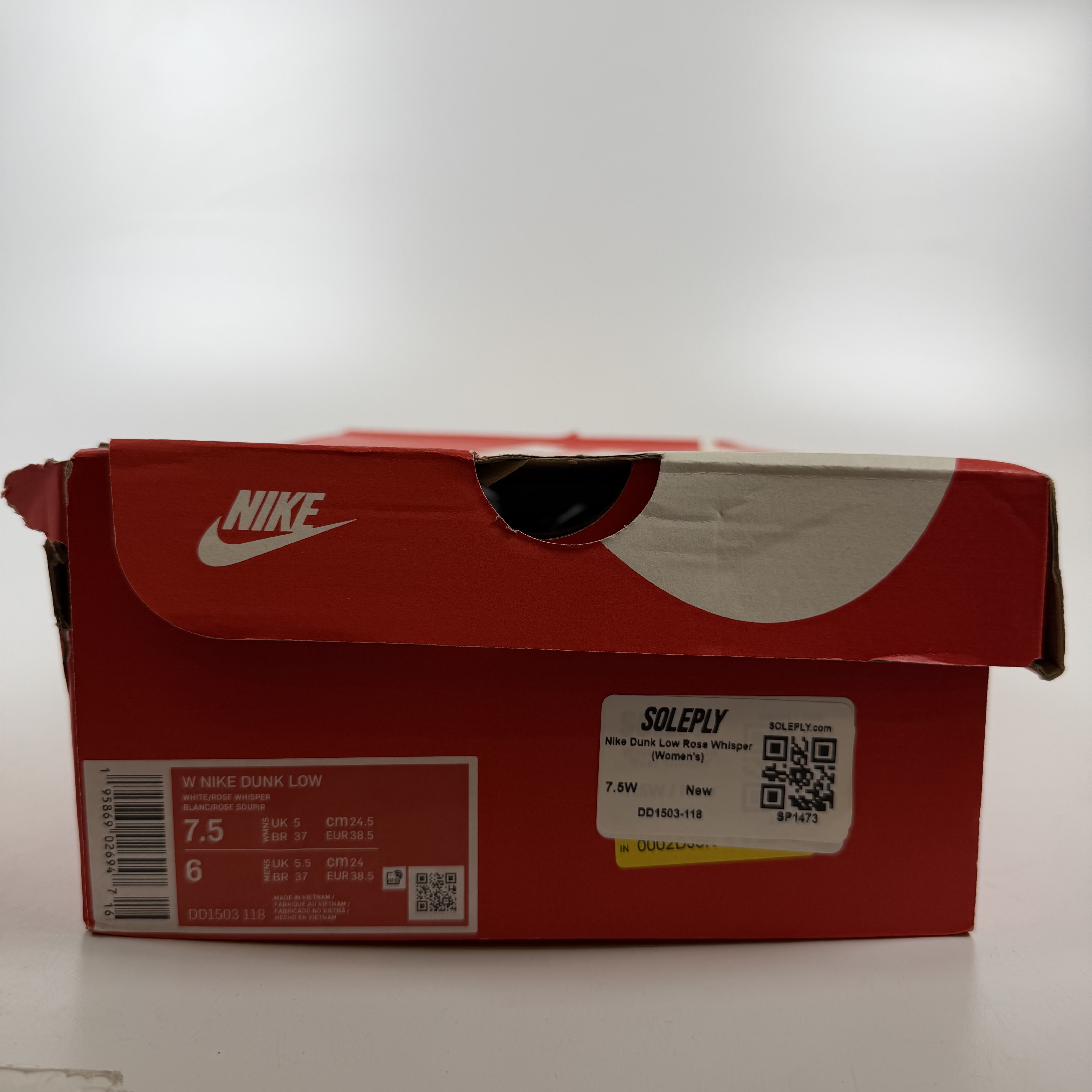 SP1473 Nike Dunk Low Rose Whisper (Women's)