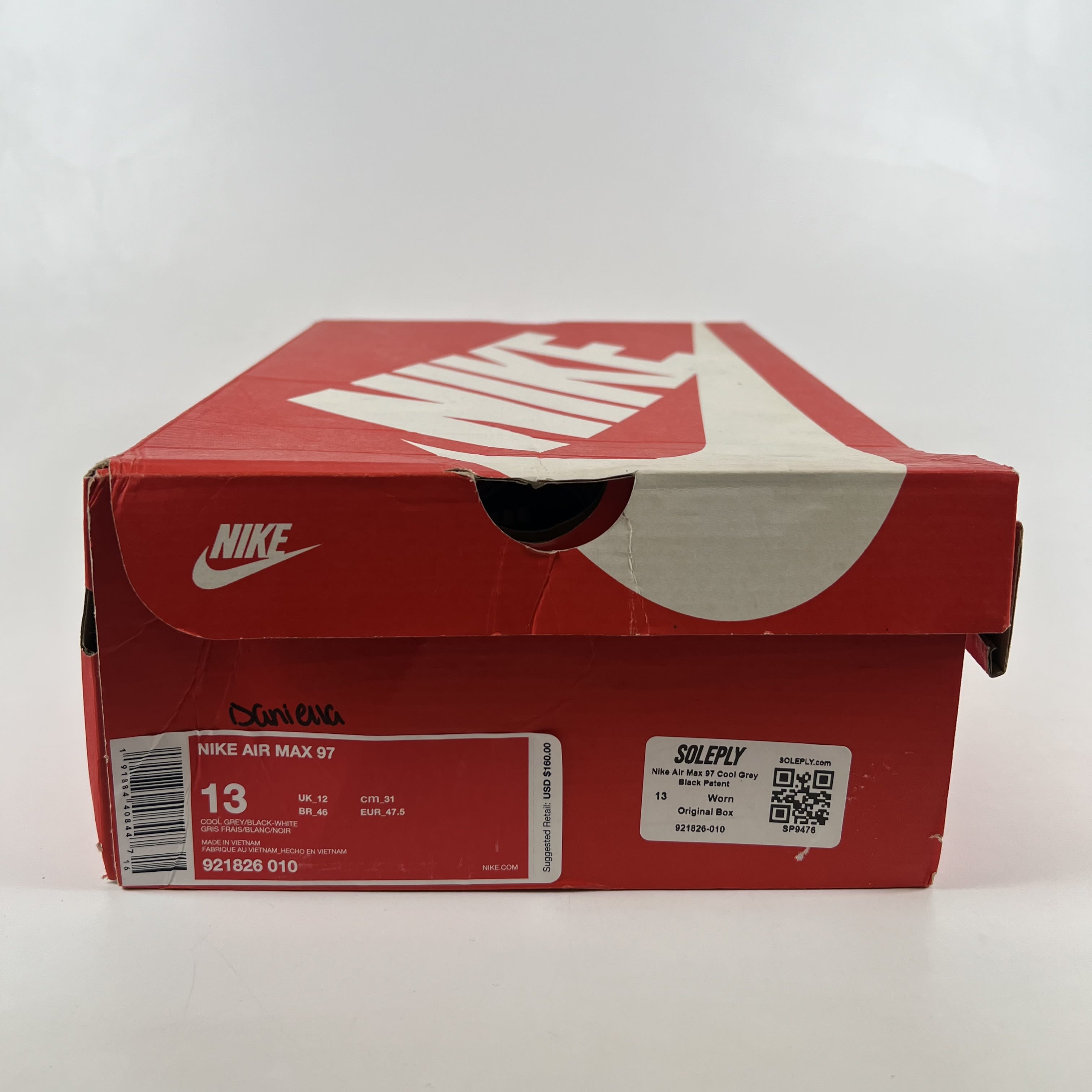 SP9476 Nike Air Max 97 Cool Grey Black Patent