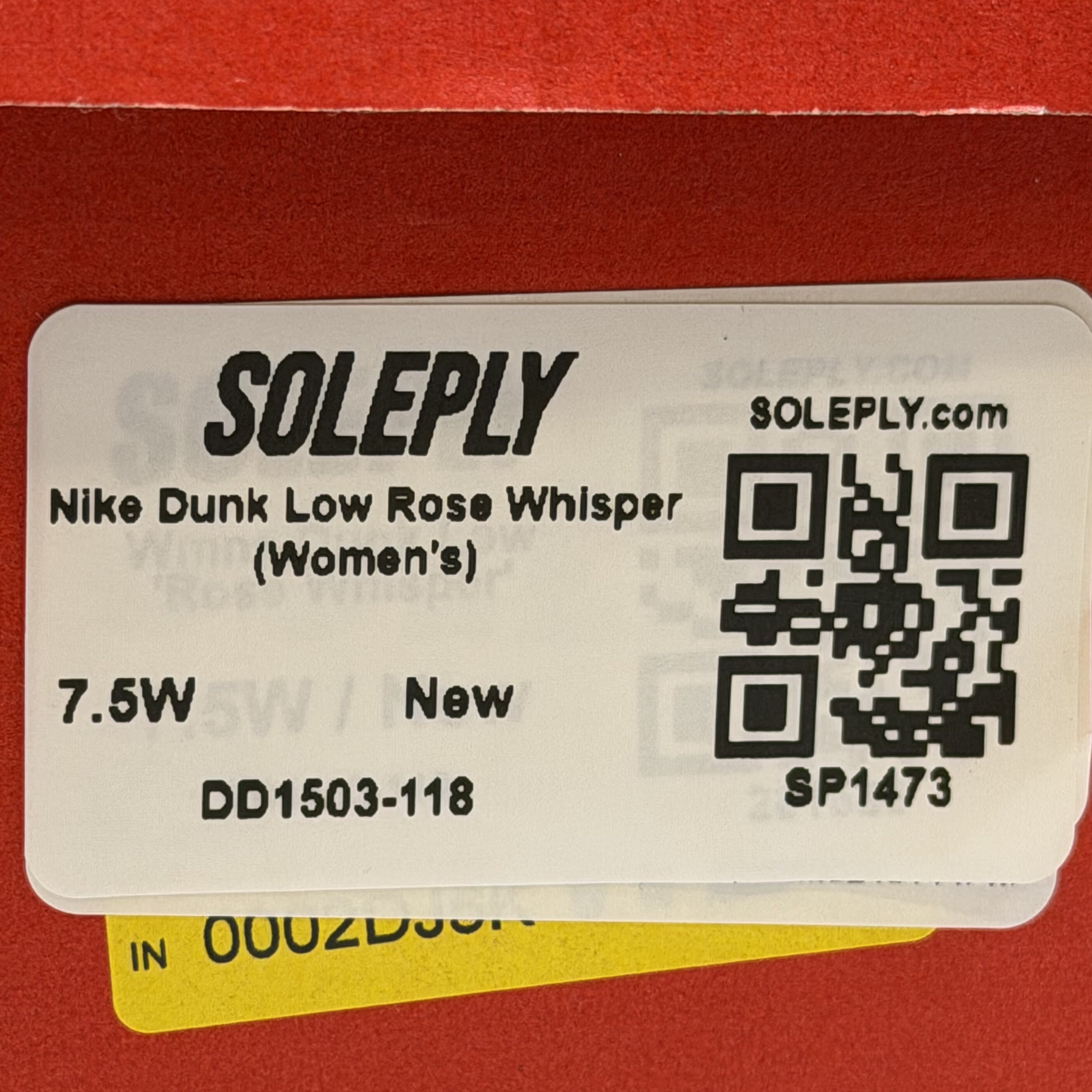 SP1473 Nike Dunk Low Rose Whisper (Women's)