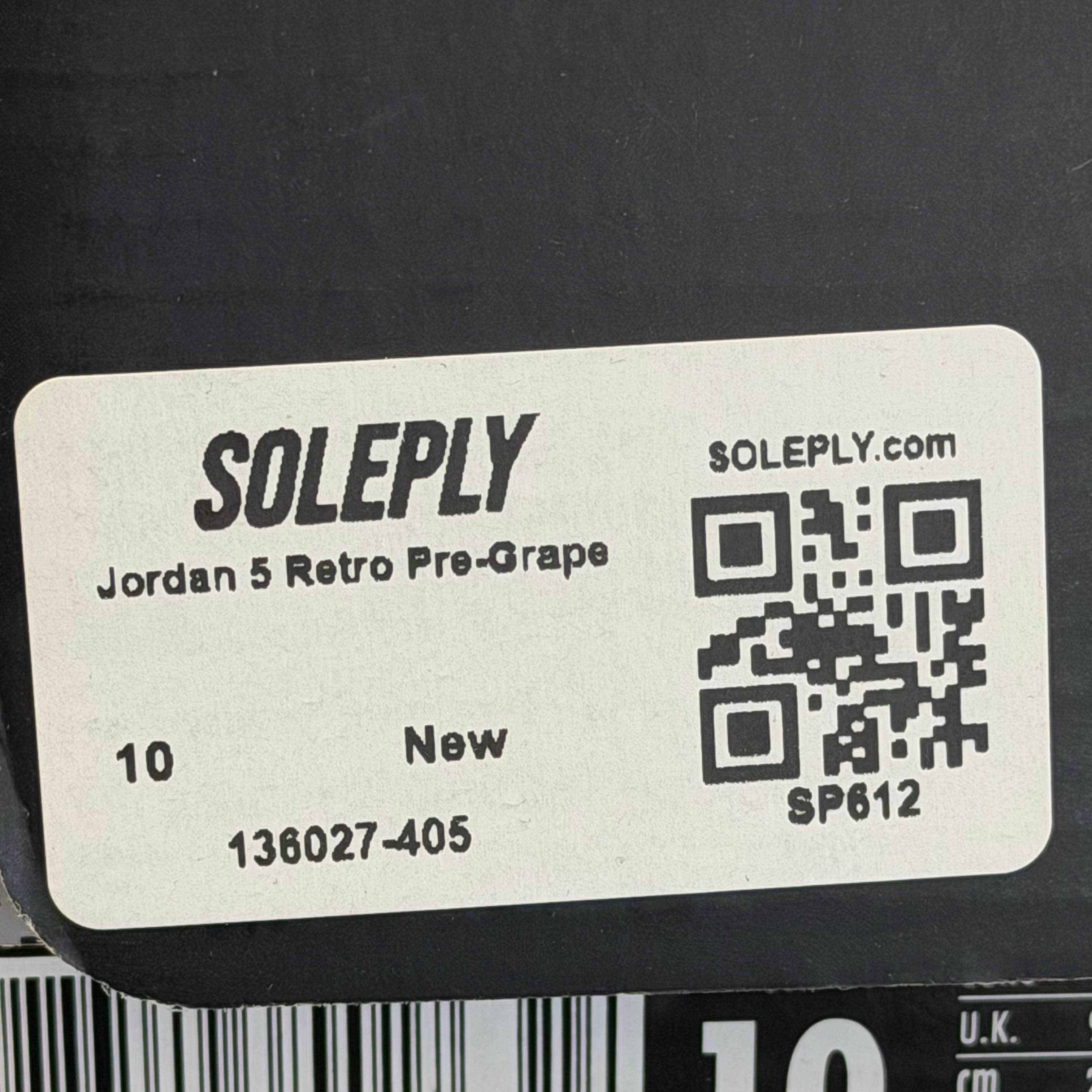 SP612 Jordan 5 Retro Pre-Grape