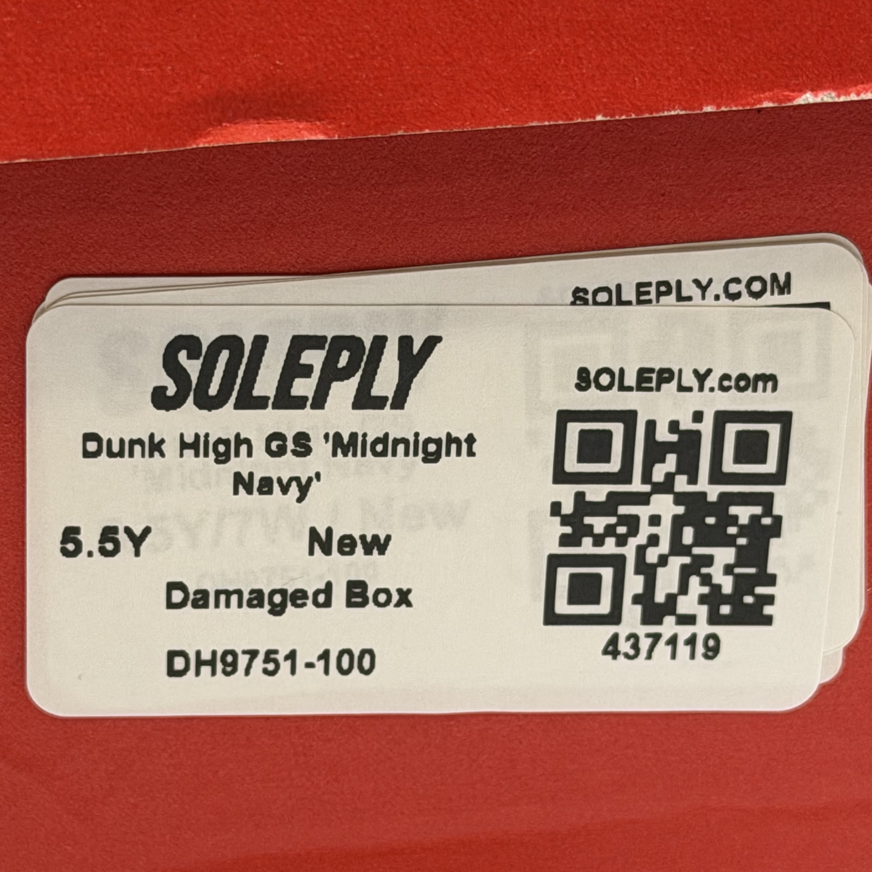 437119 Dunk High GS 'Midnight Navy'