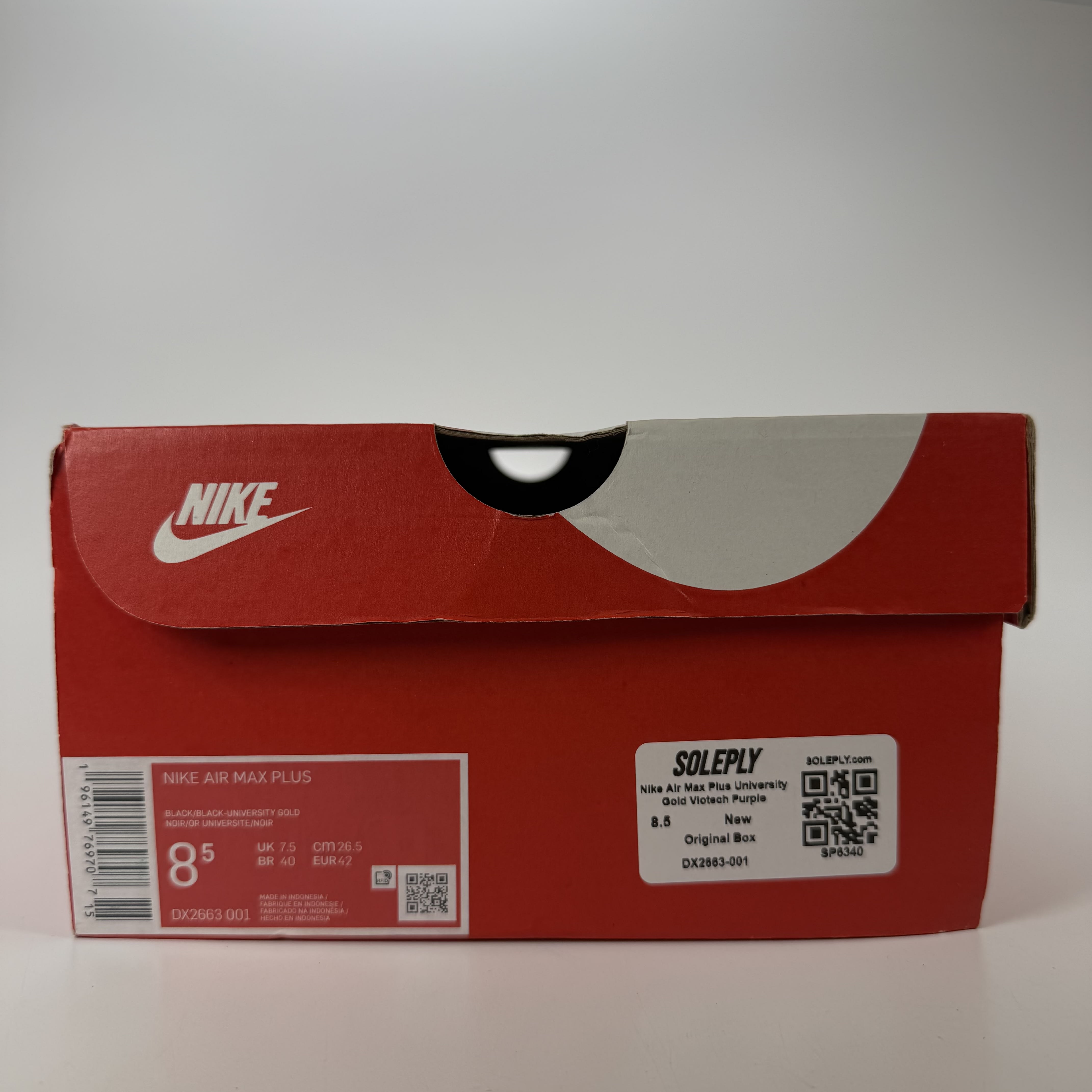 SP6340 Nike Air Max Plus University Gold Viotech Purple