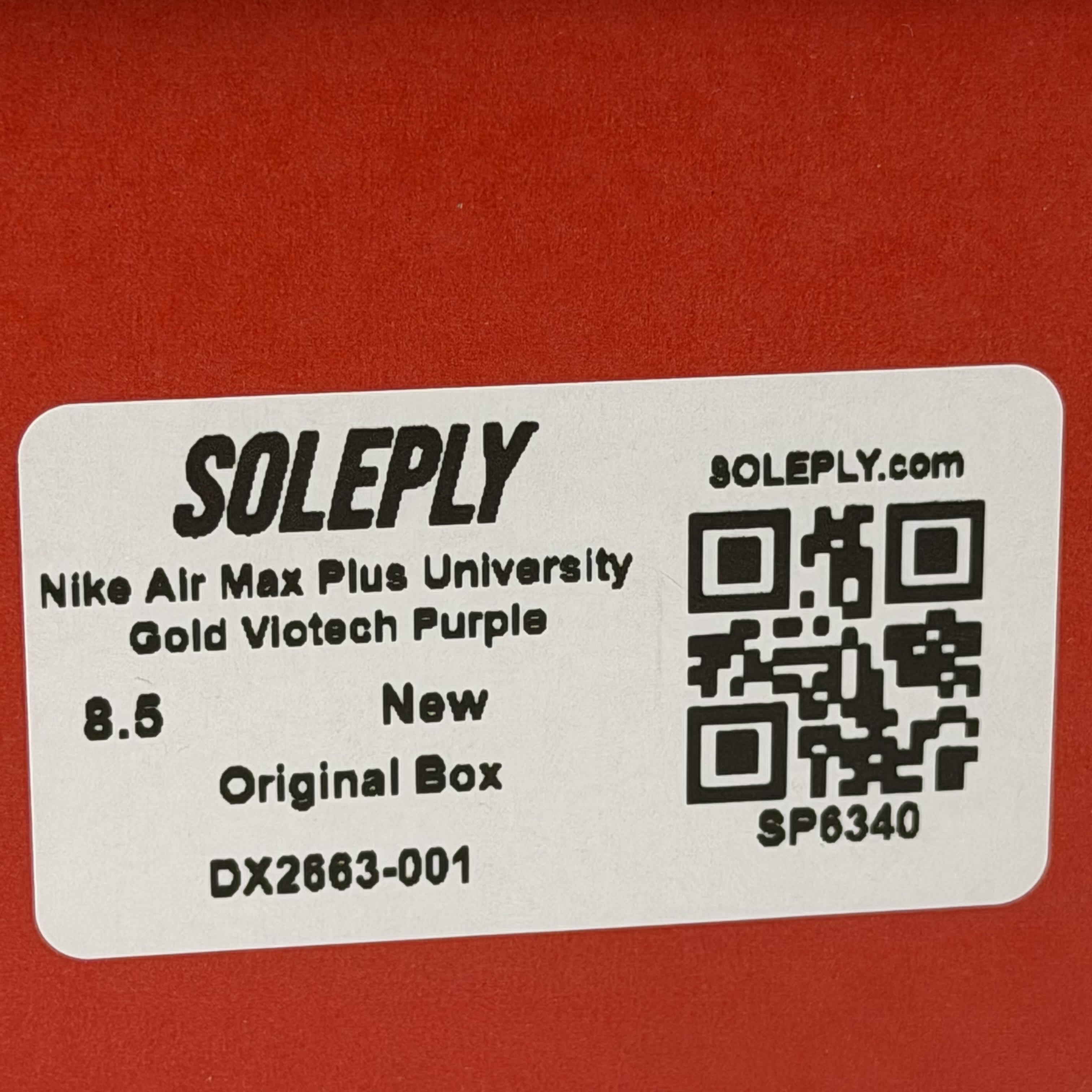 SP6340 Nike Air Max Plus University Gold Viotech Purple