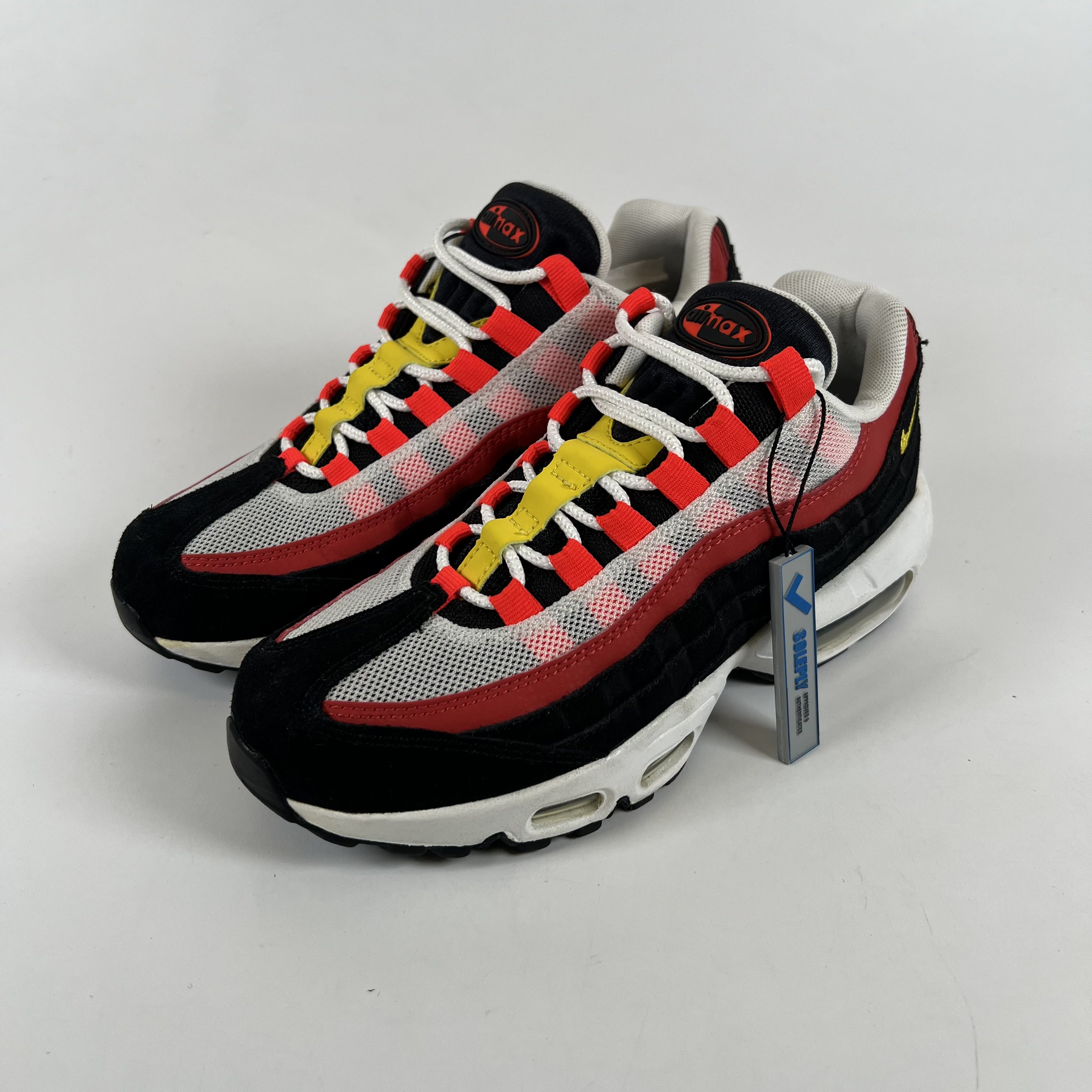 SP7433 Nike Air Max 95 Black Crimson Yellow