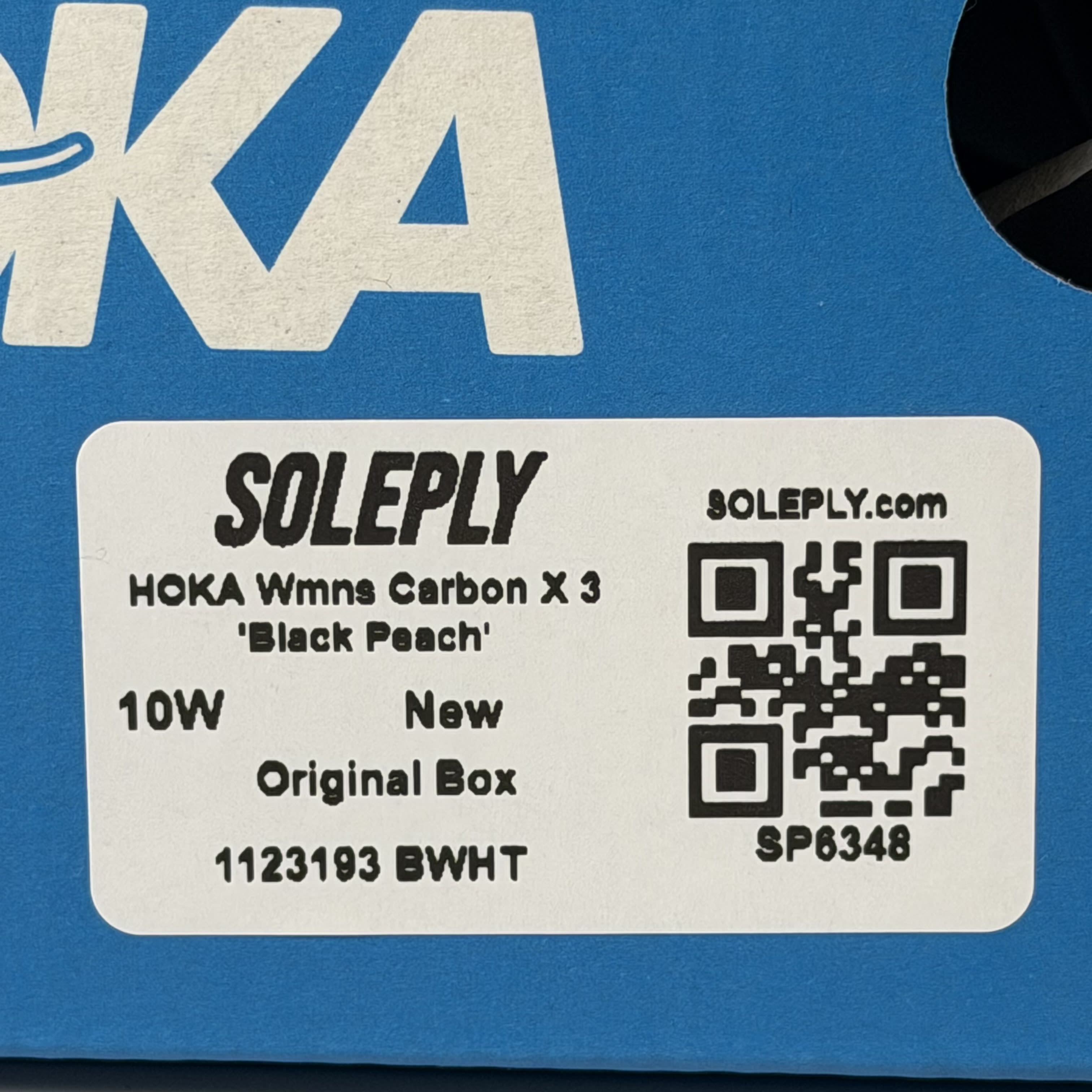 SP6348 HOKA Wmns Carbon X 3 'Black Peach'