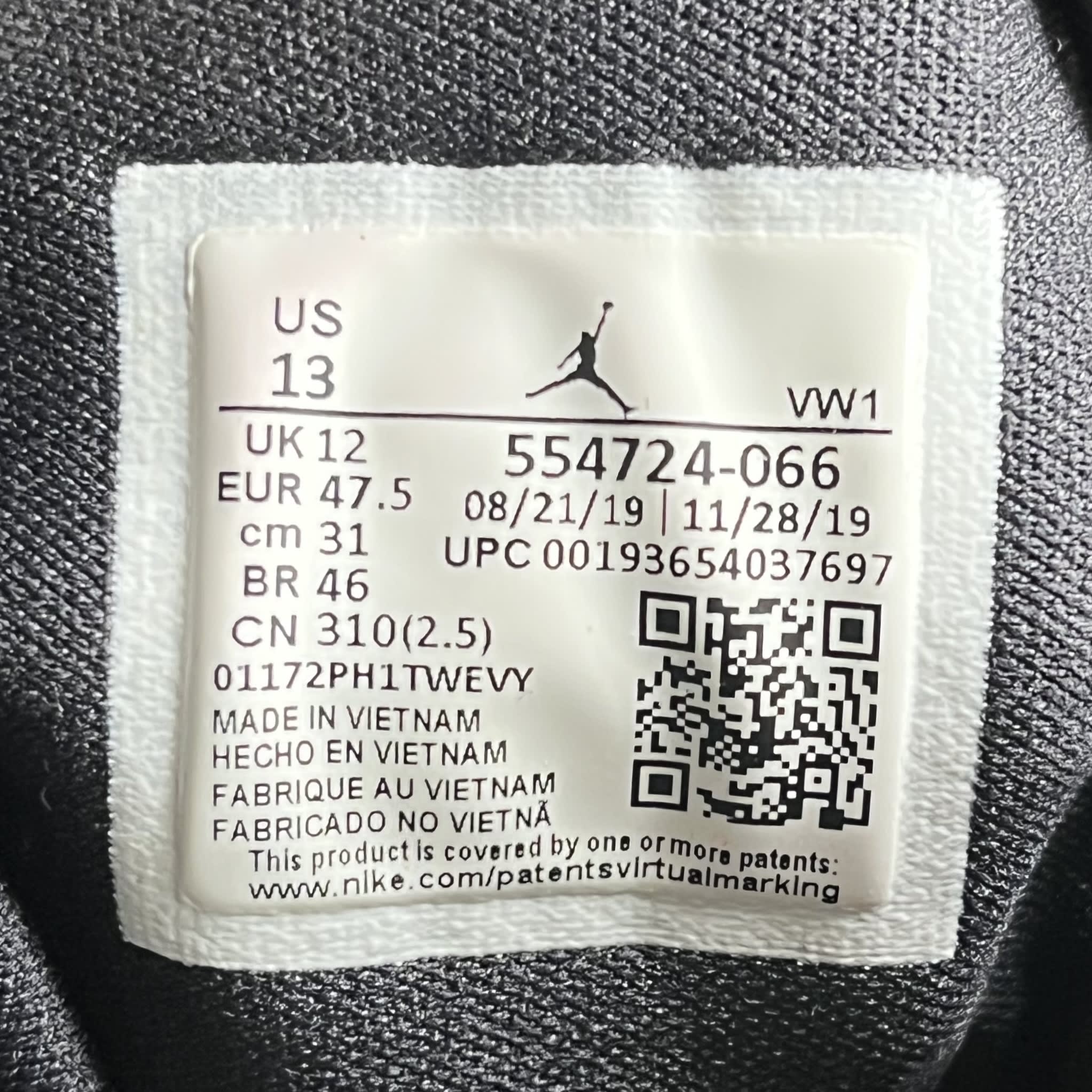 824745 Jordan 1 Mid Bred Toe
