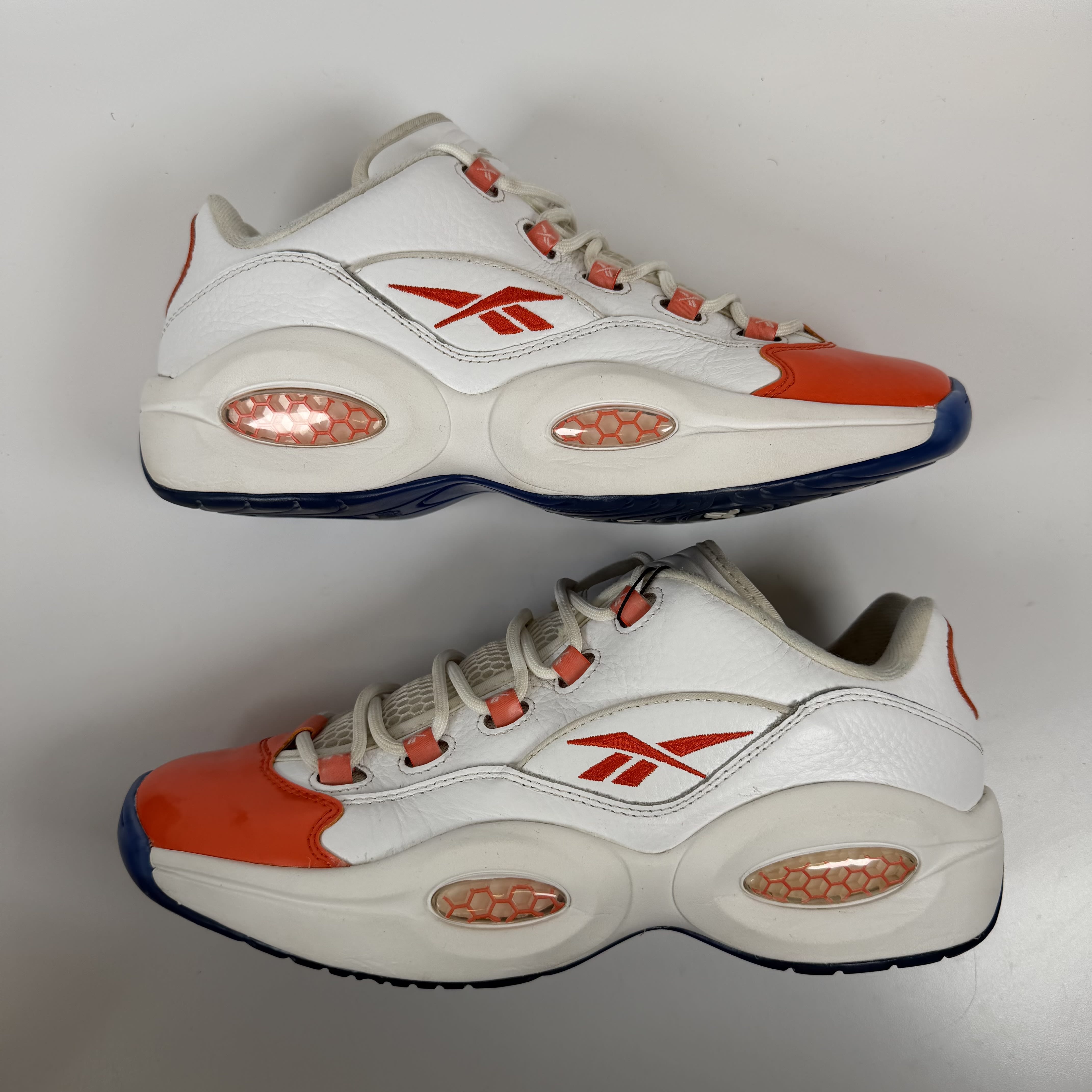SP9028 Reebok Question Low Patent Toe Orange