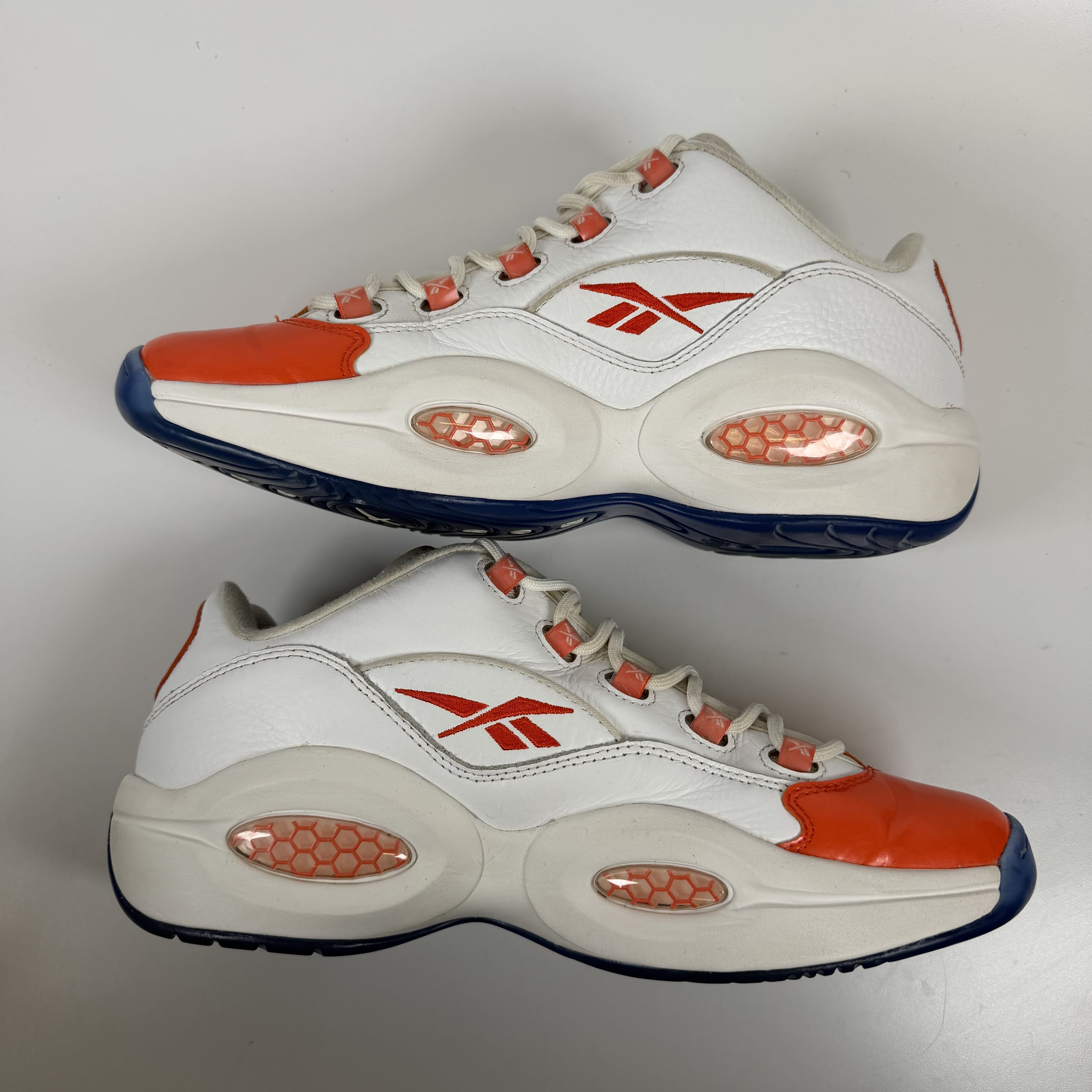 SP9028 Reebok Question Low Patent Toe Orange