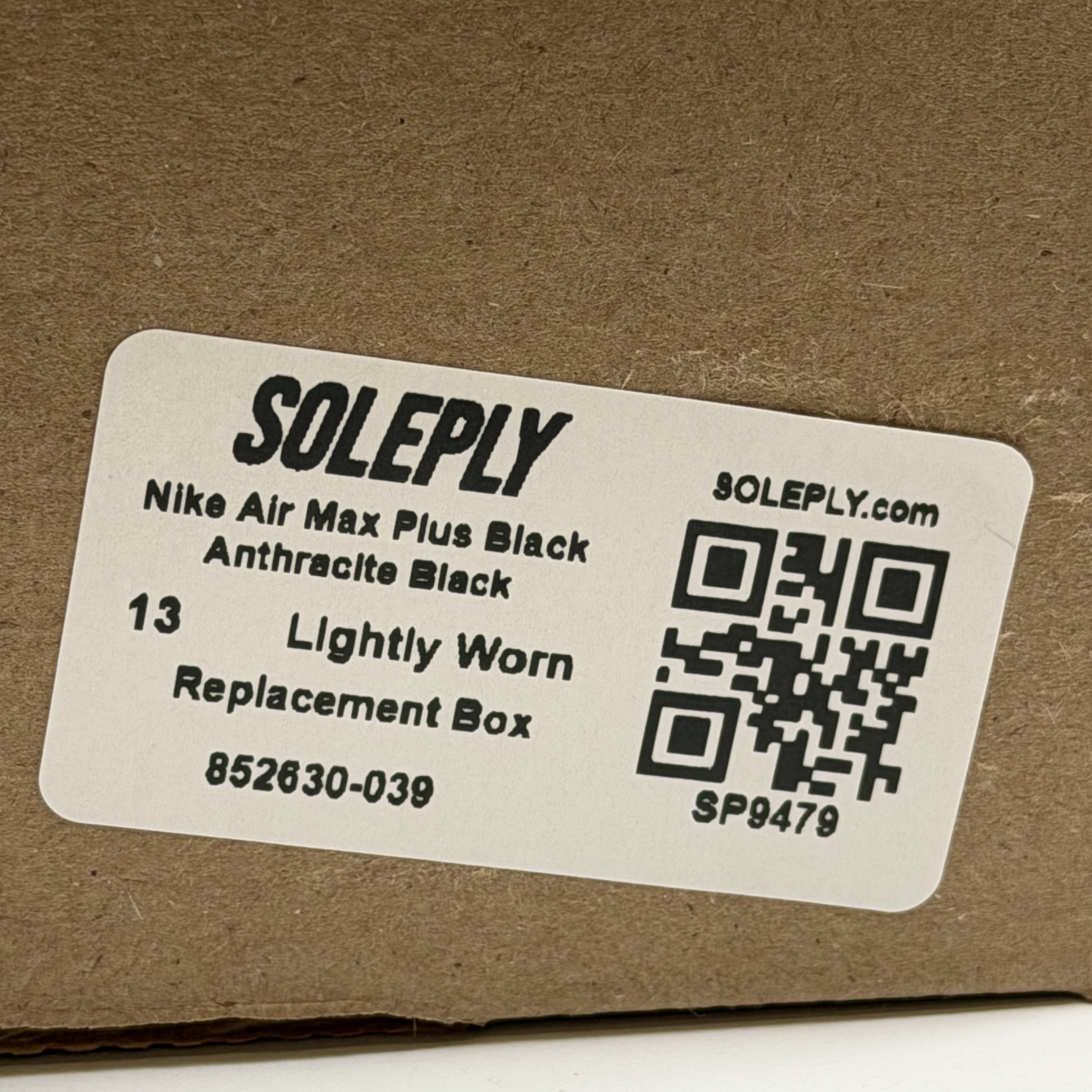 SP9479 Nike Air Max Plus Black Anthracite Black