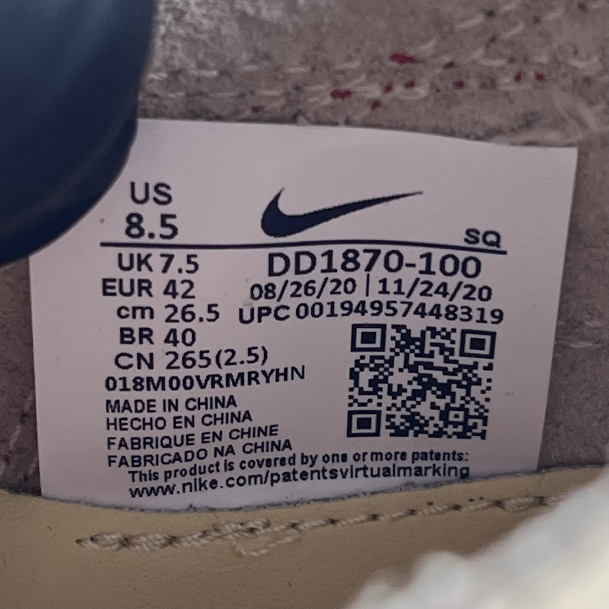 [630132] Nike Air Max 1 CLOT Kiss of Death (2021)