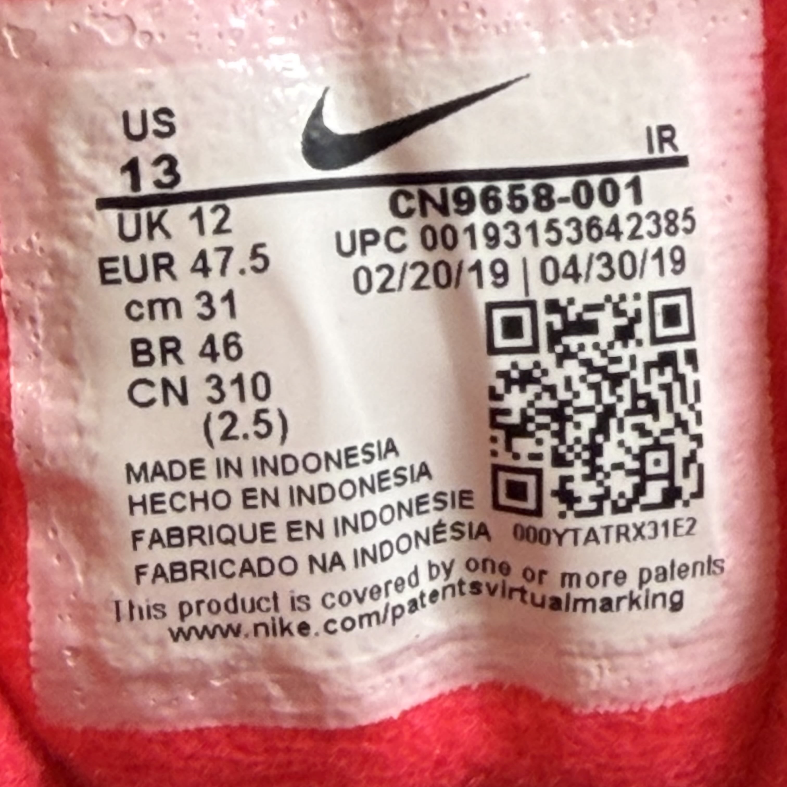 SP9505 Nike Air Max Tailwind 4 'Sunset'