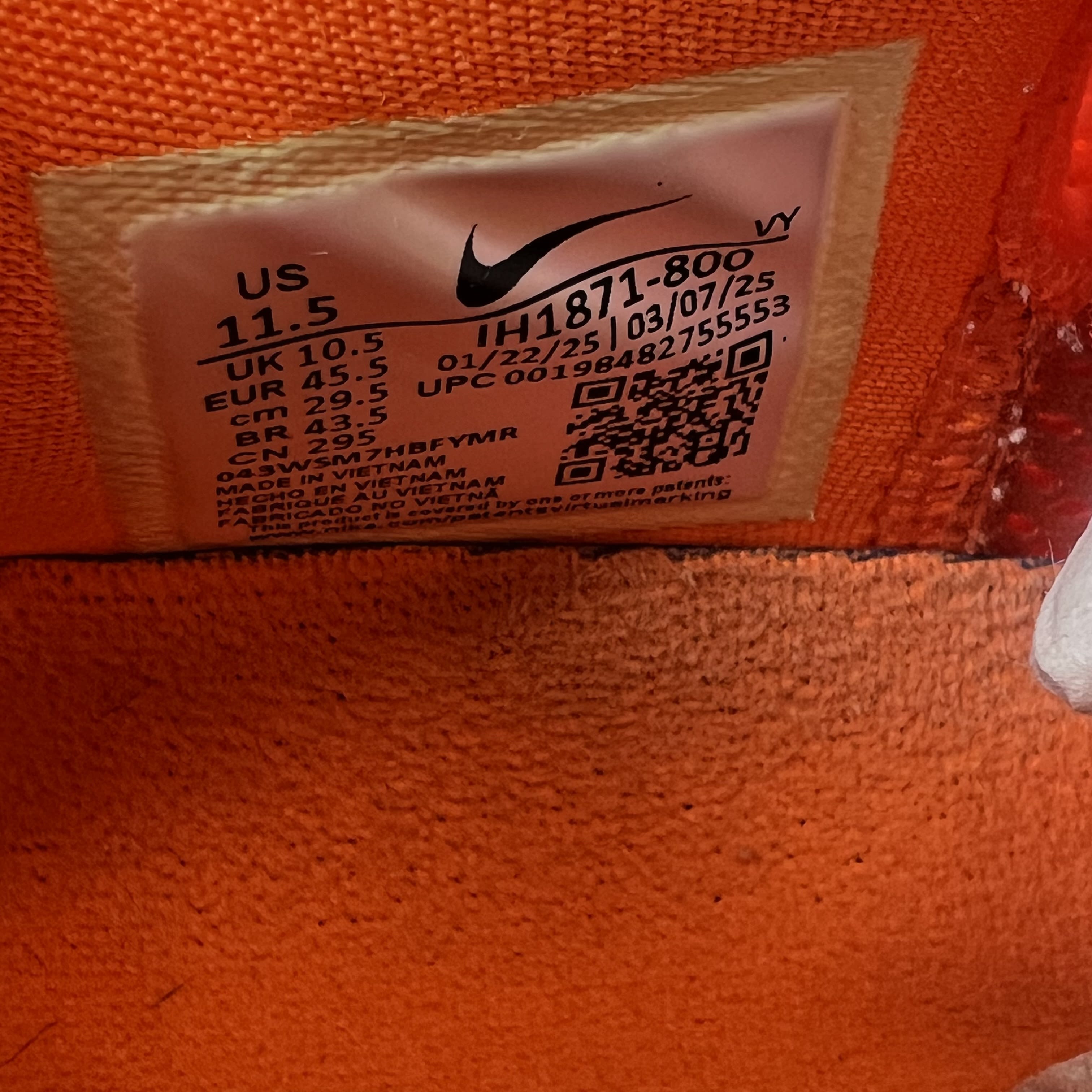 SP10077 Nike Kobe 6 Protro Total Orange