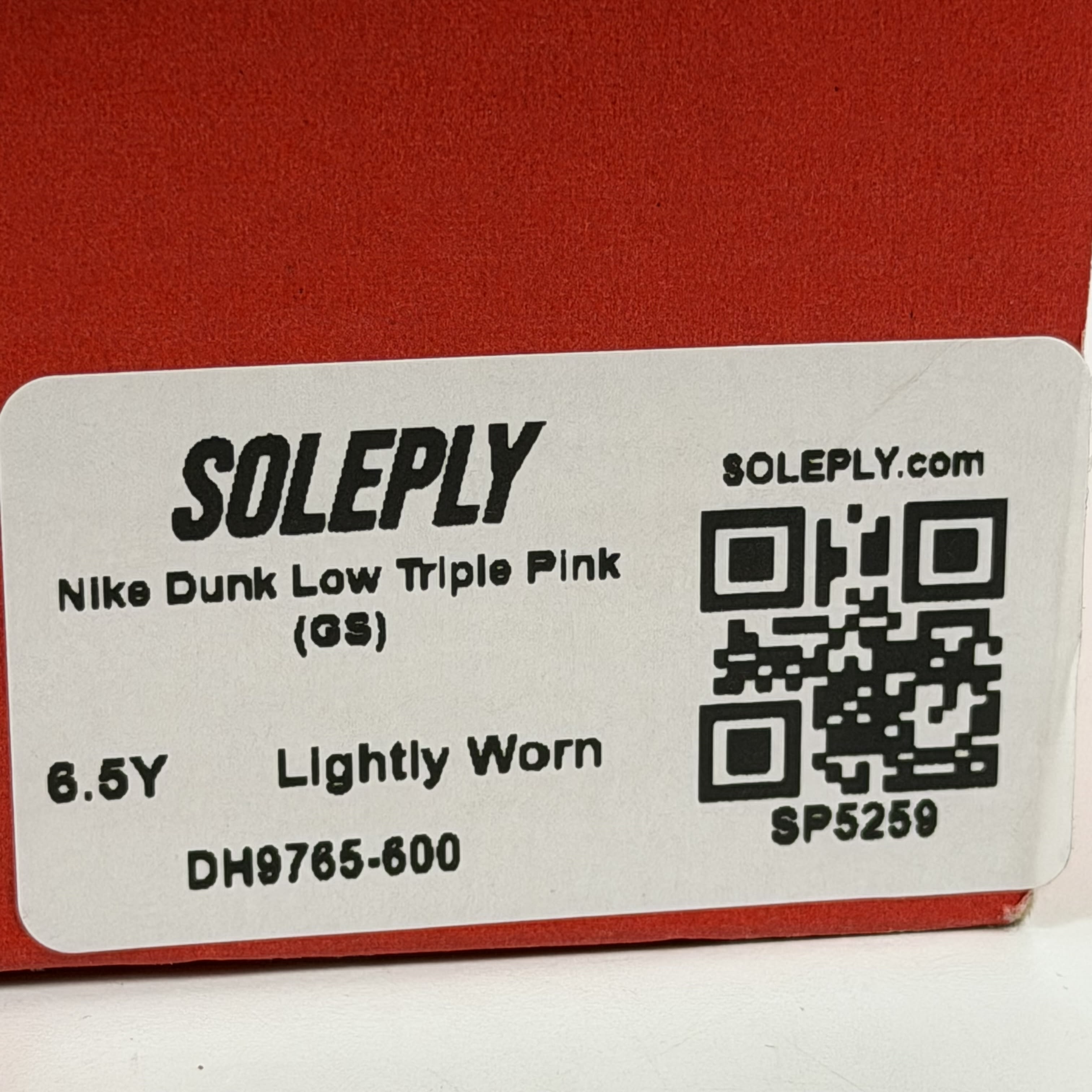 SP5259 Nike Dunk Low Triple Pink (GS)
