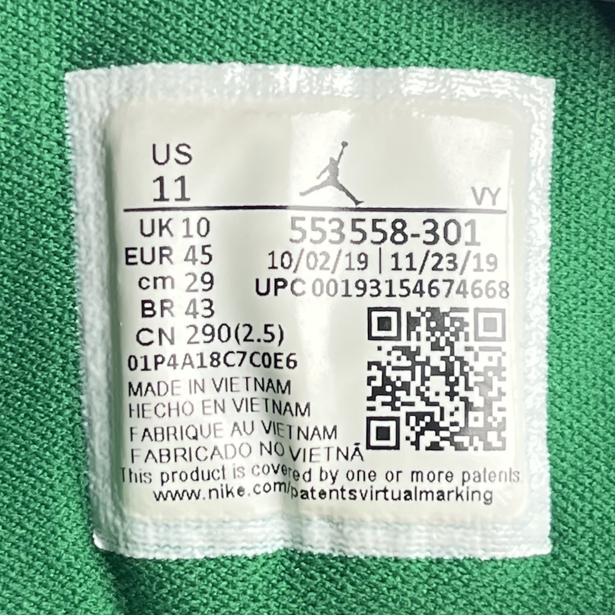 632613 Jordan 1 Low Pine Green