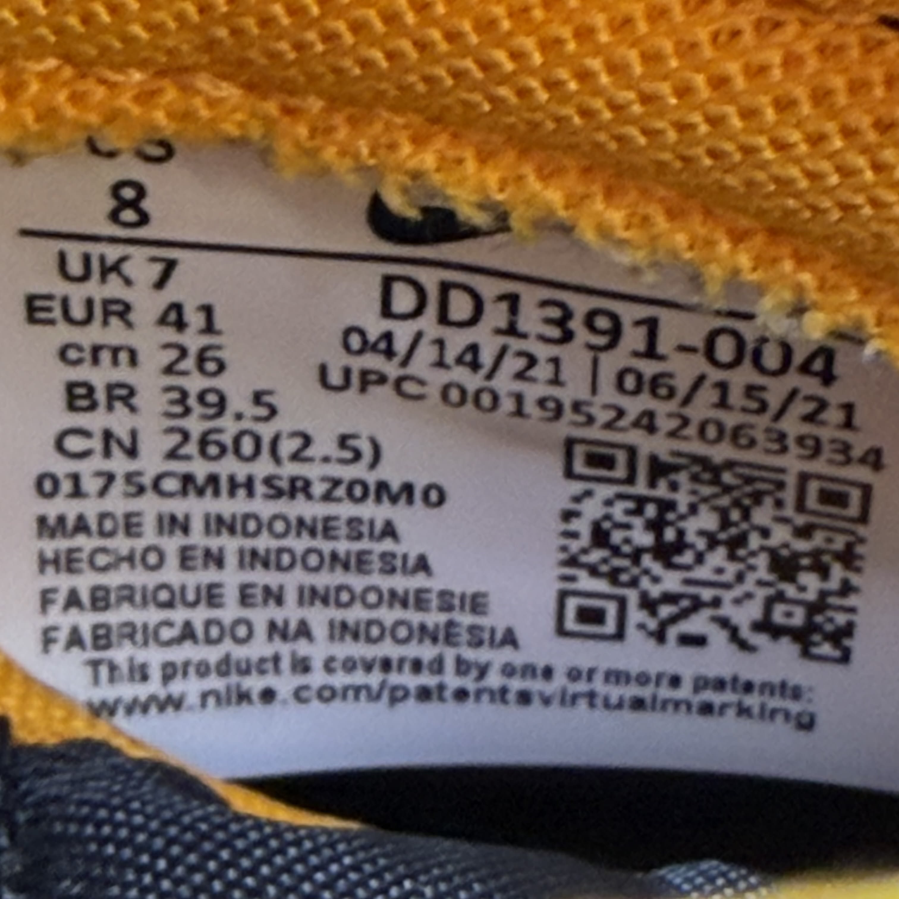 SP5736 Nike Dunk Low Championship Goldenrod (2021)