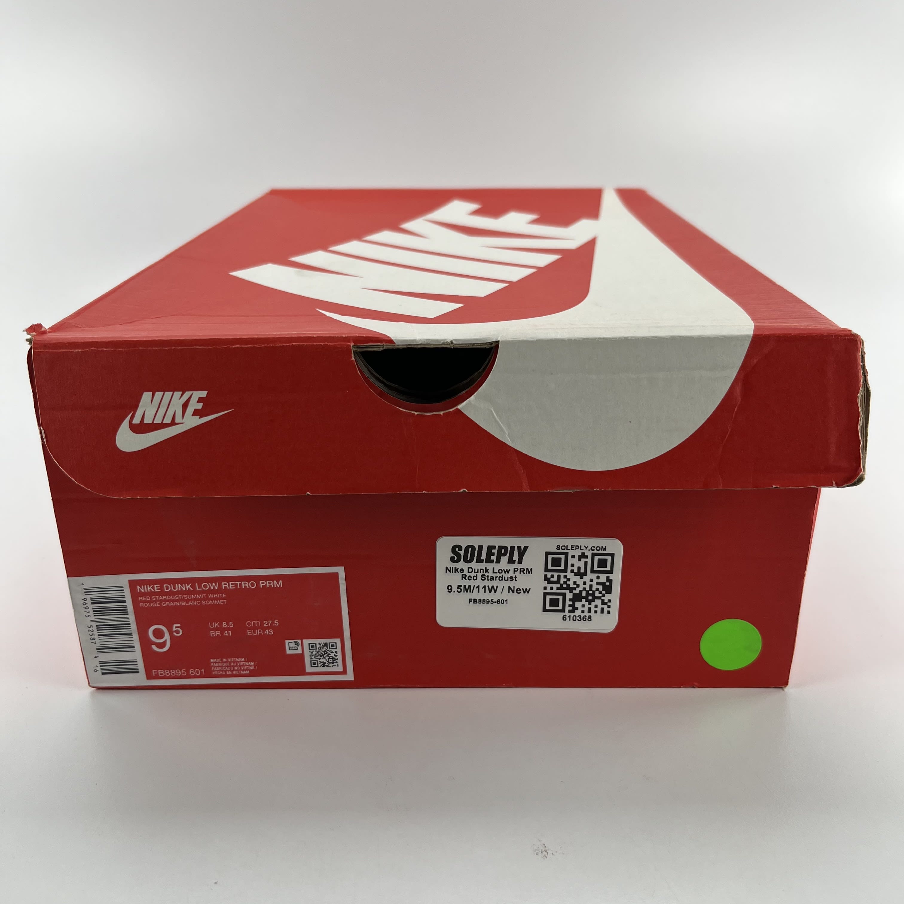 610368 Nike Dunk Low PRM Red Stardust