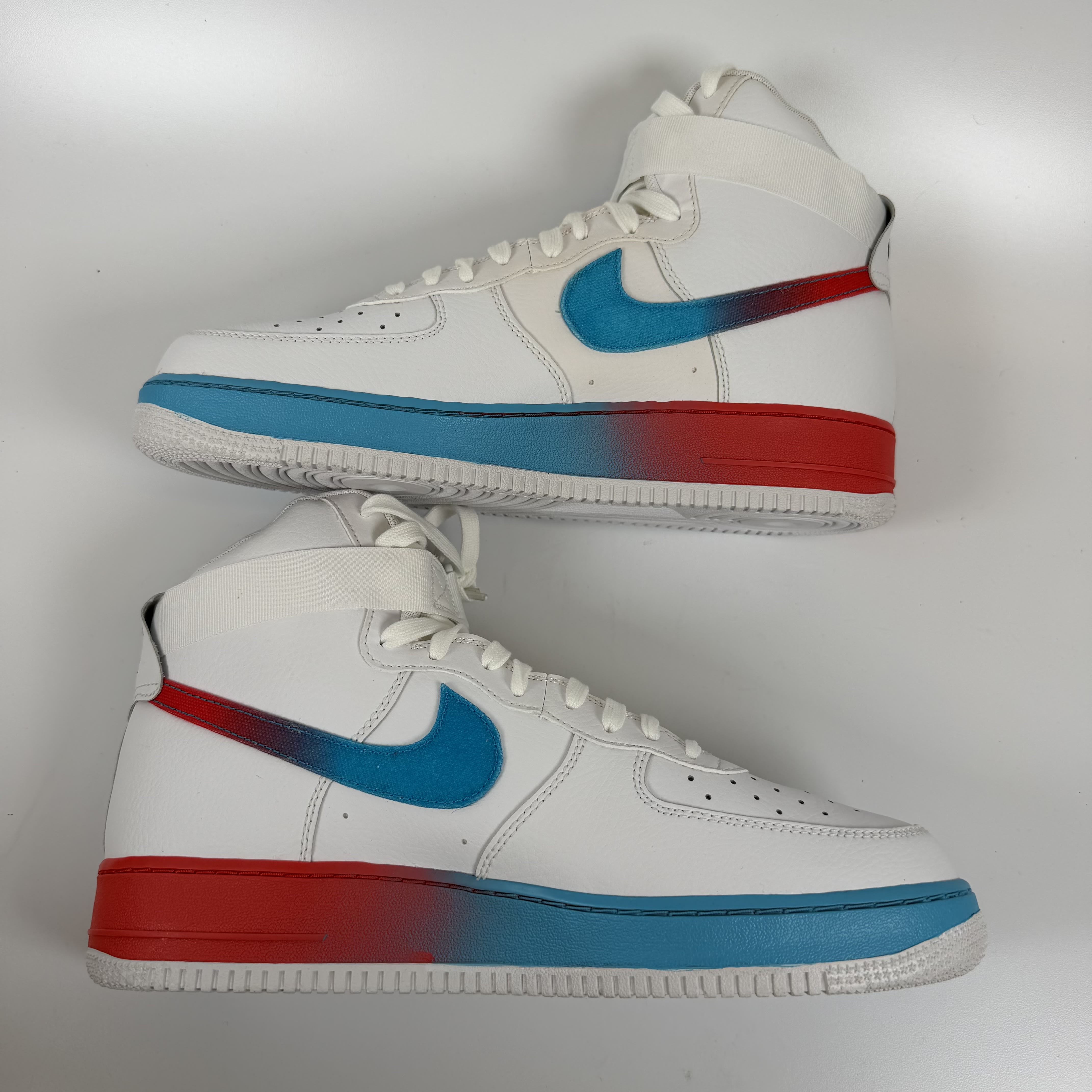 SP9488 Nike Air Force 1 High Gradient White Blue Fury Ember Glow