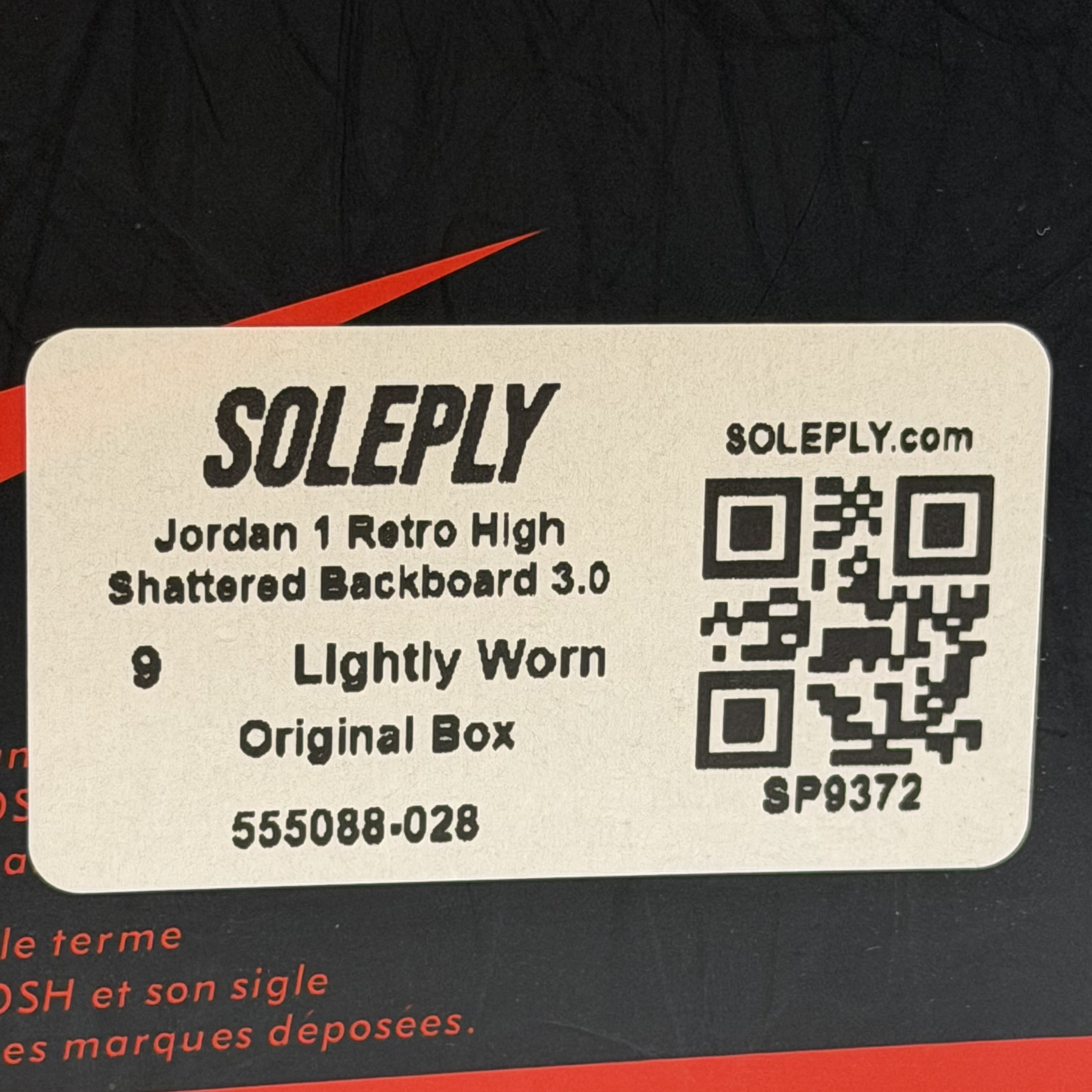 SP9372 Jordan 1 Retro High Shattered Backboard 3.0