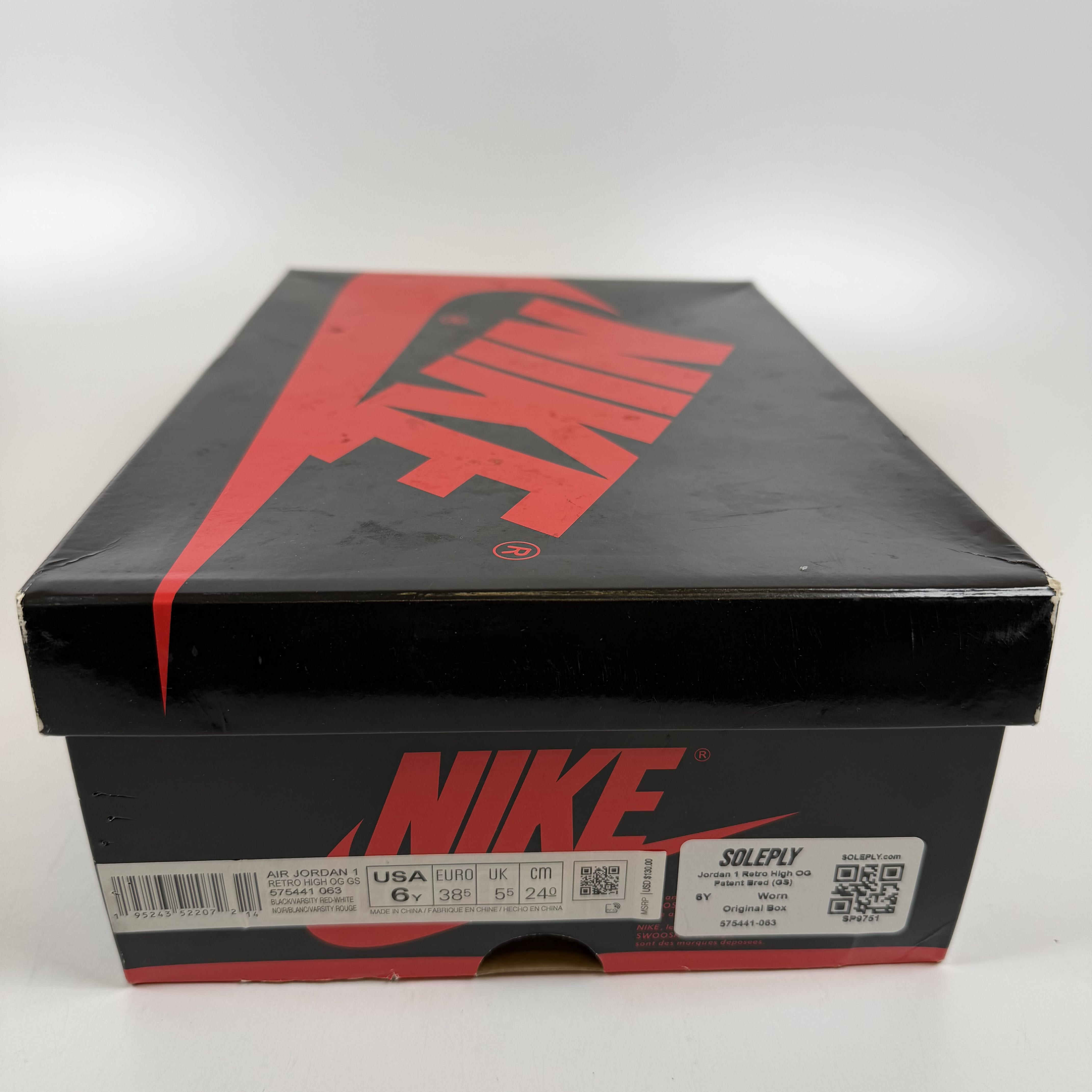 [SP9751] Jordan 1 Retro High OG Patent Bred (GS)
