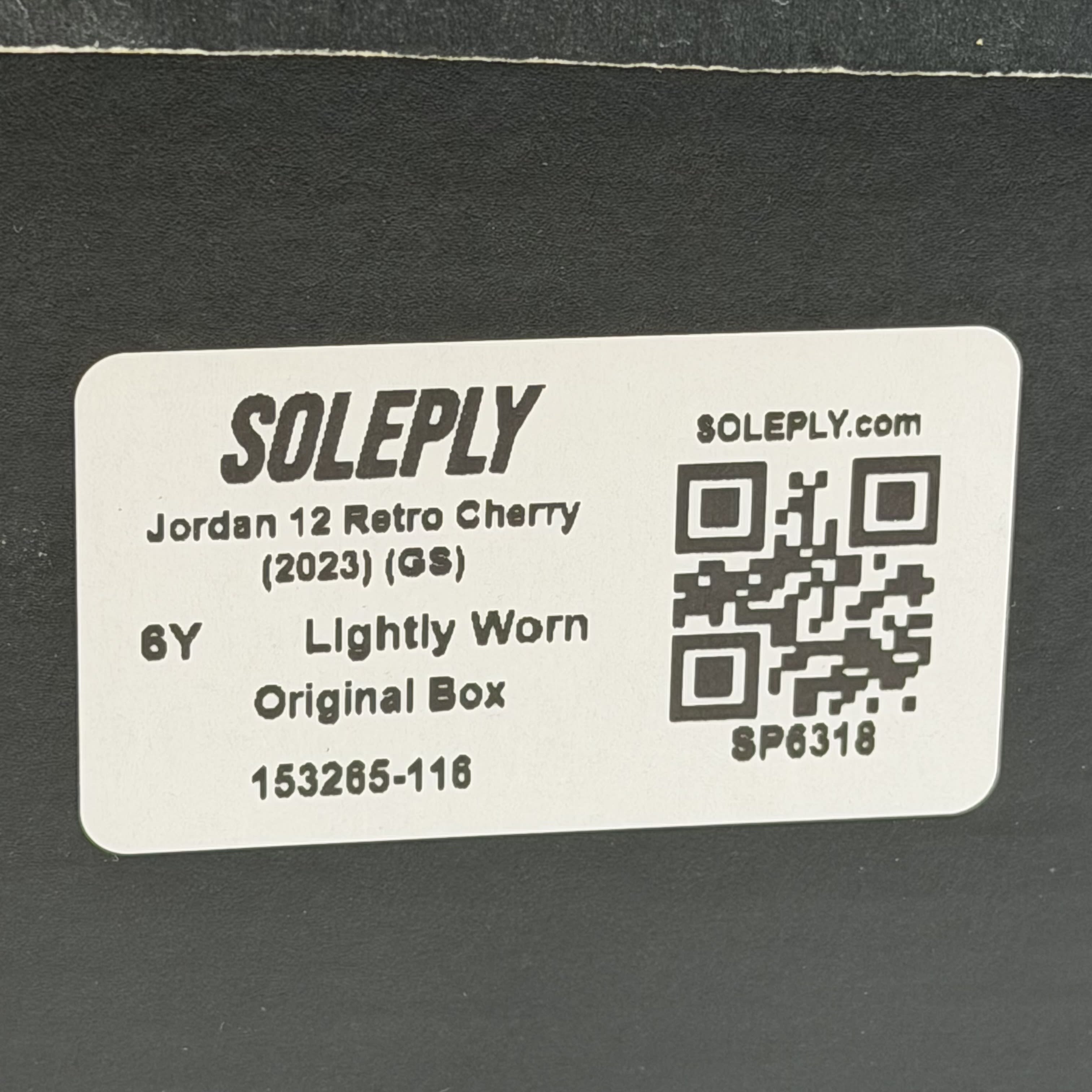 SP6318 Jordan 12 Retro Cherry (2023) (GS)