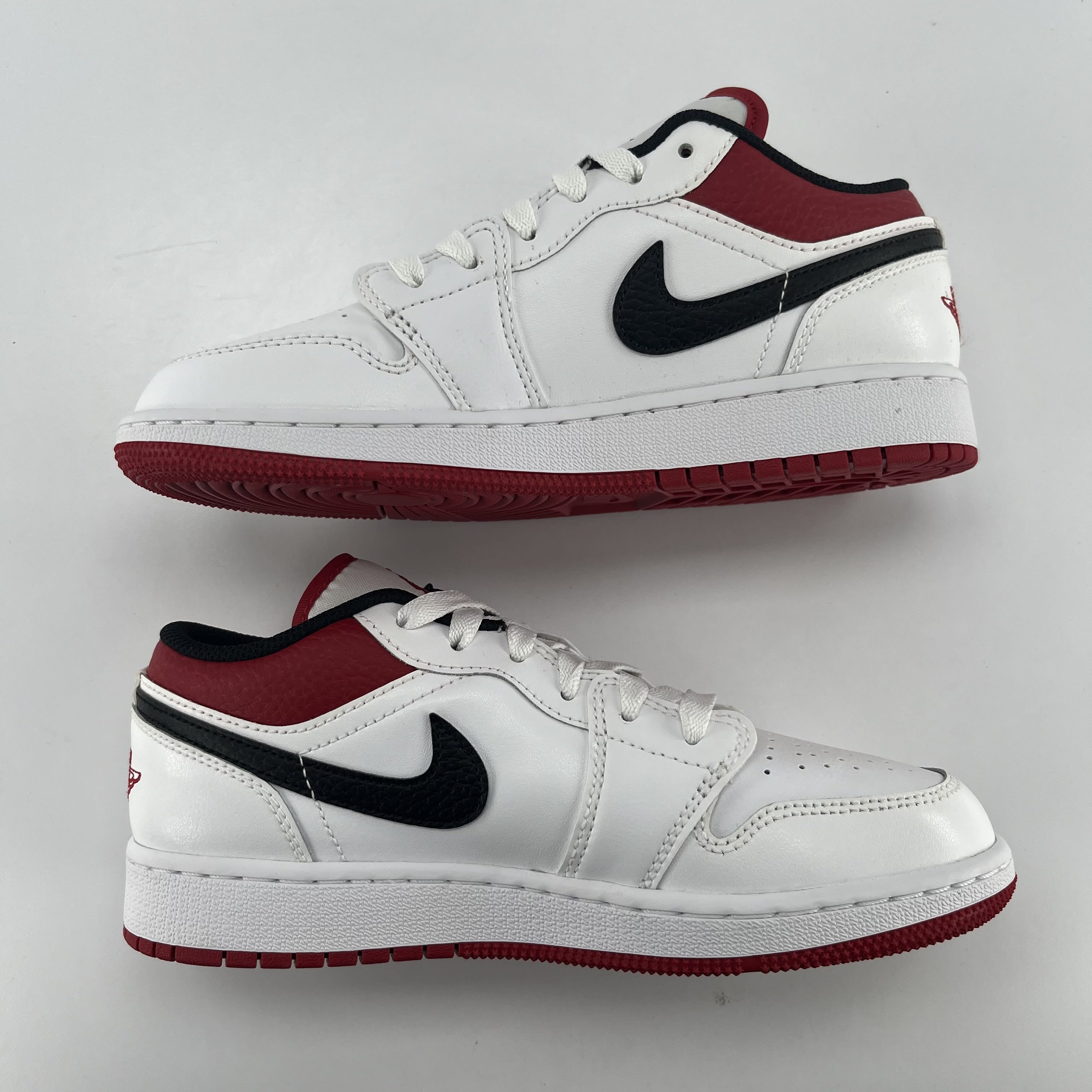 281876 Air Jordan 1 Low GS 'White Gym Red'