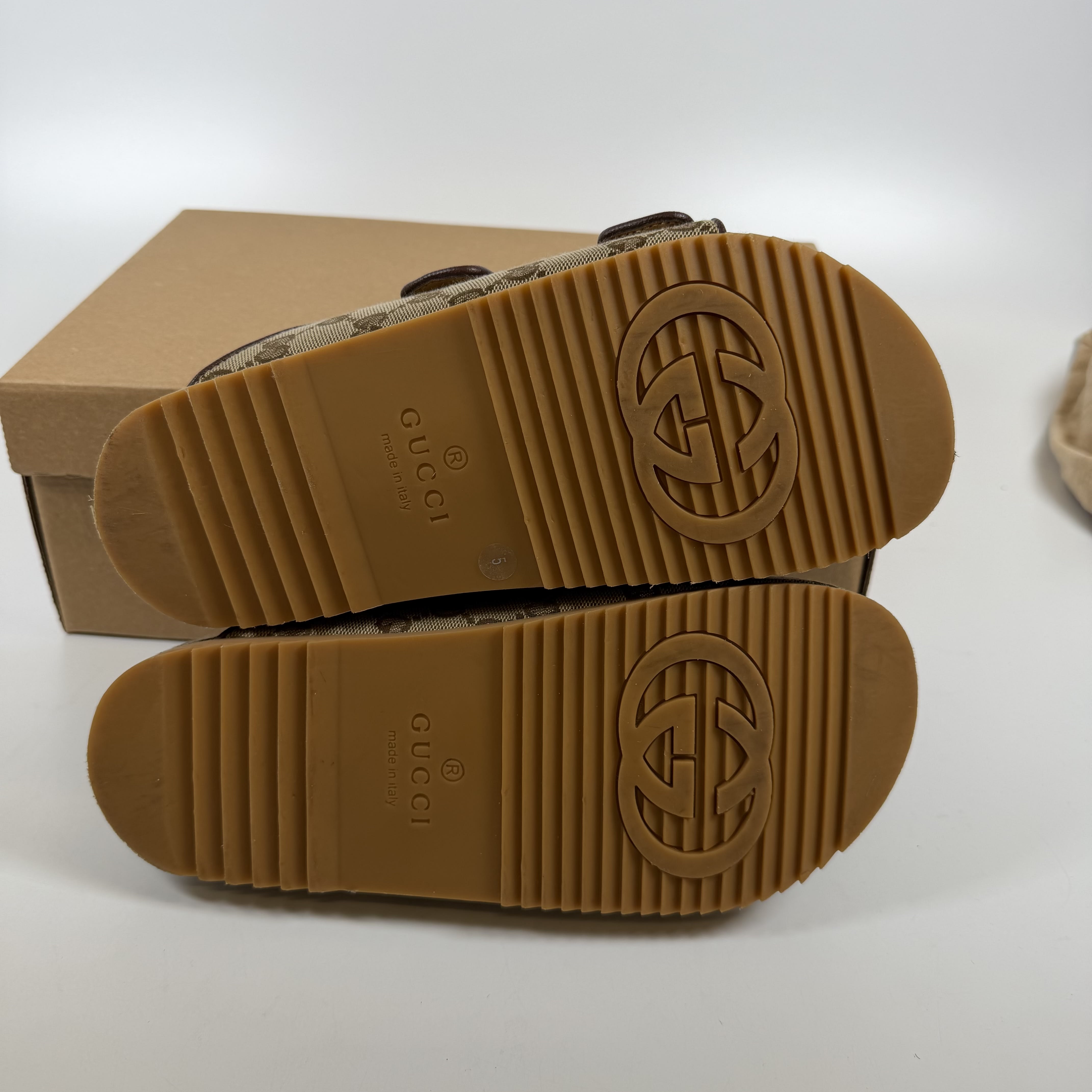 SP7238 Gucci Slide Sandal Strap 'Beige Monogram'