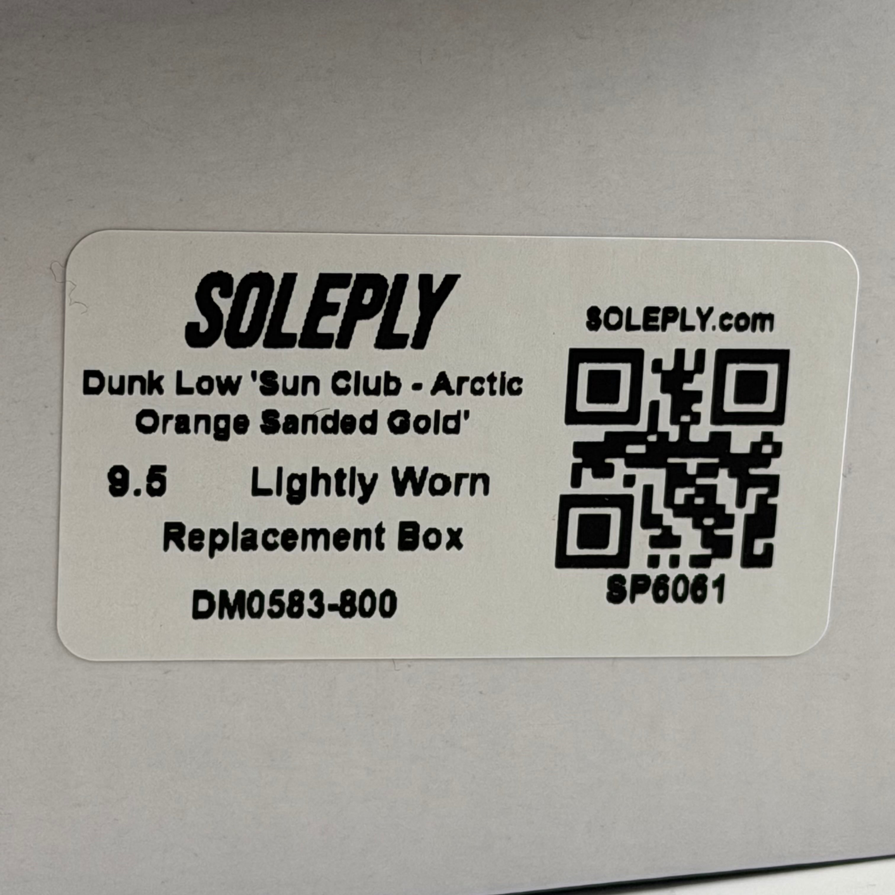 SP6061 Dunk Low 'Sun Club - Arctic Orange Sanded Gold'