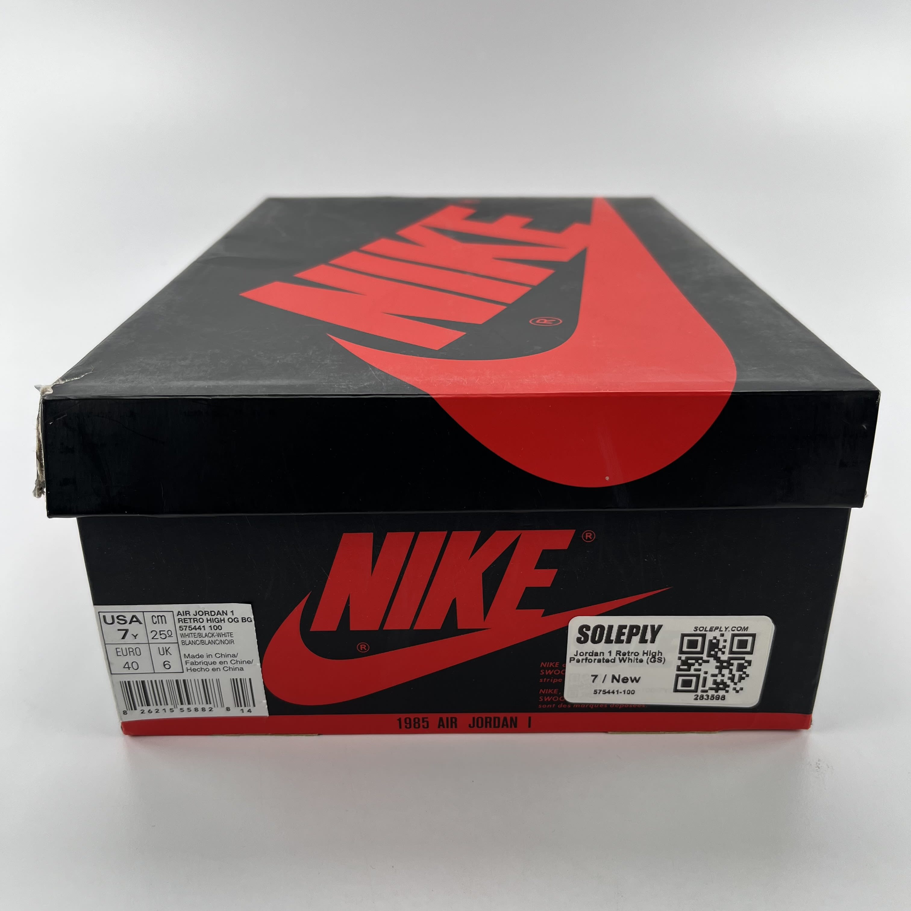 283598 Jordan 1 Retro High Perforated White (GS)