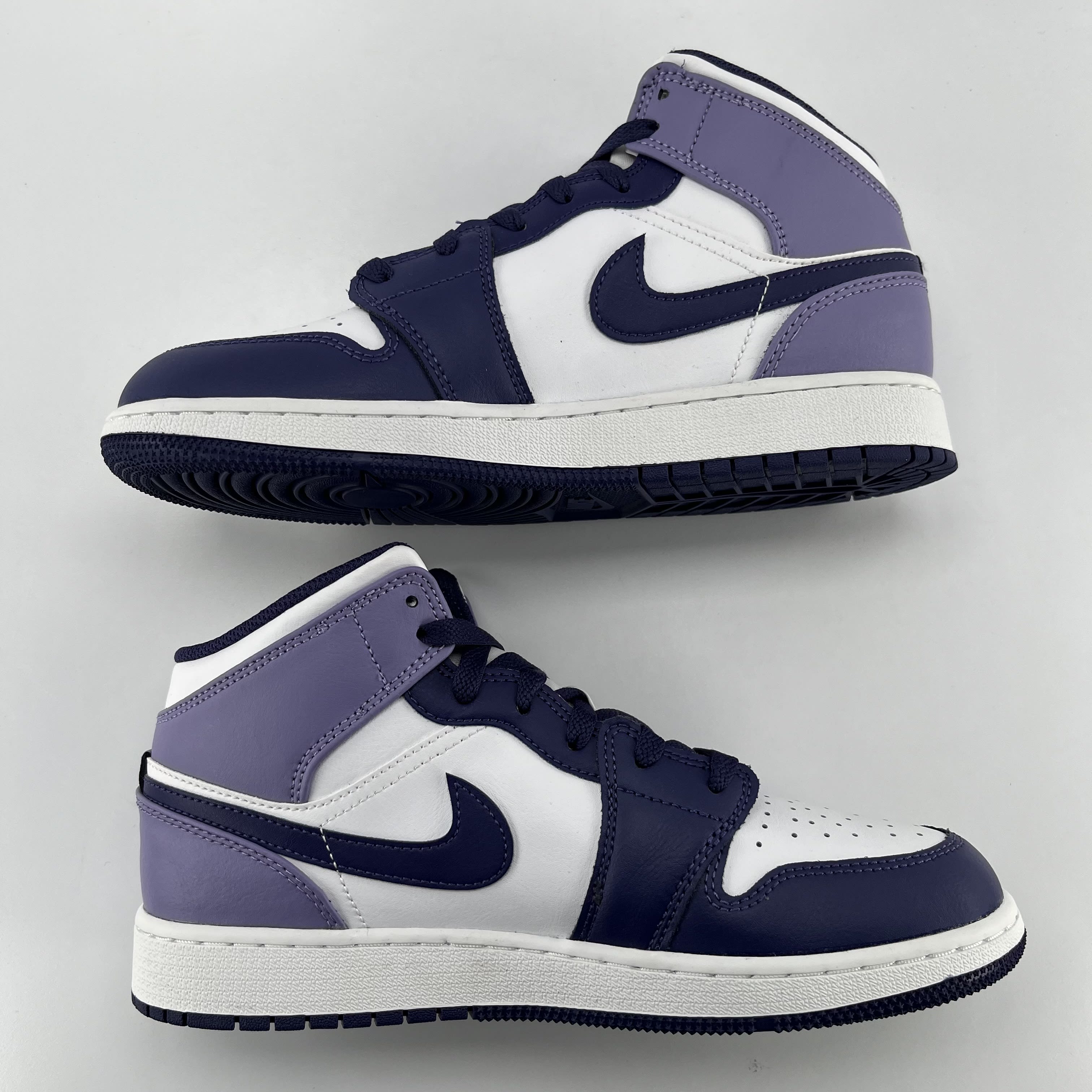 437244 Jordan 1 Mid White Sky J Purple (GS)