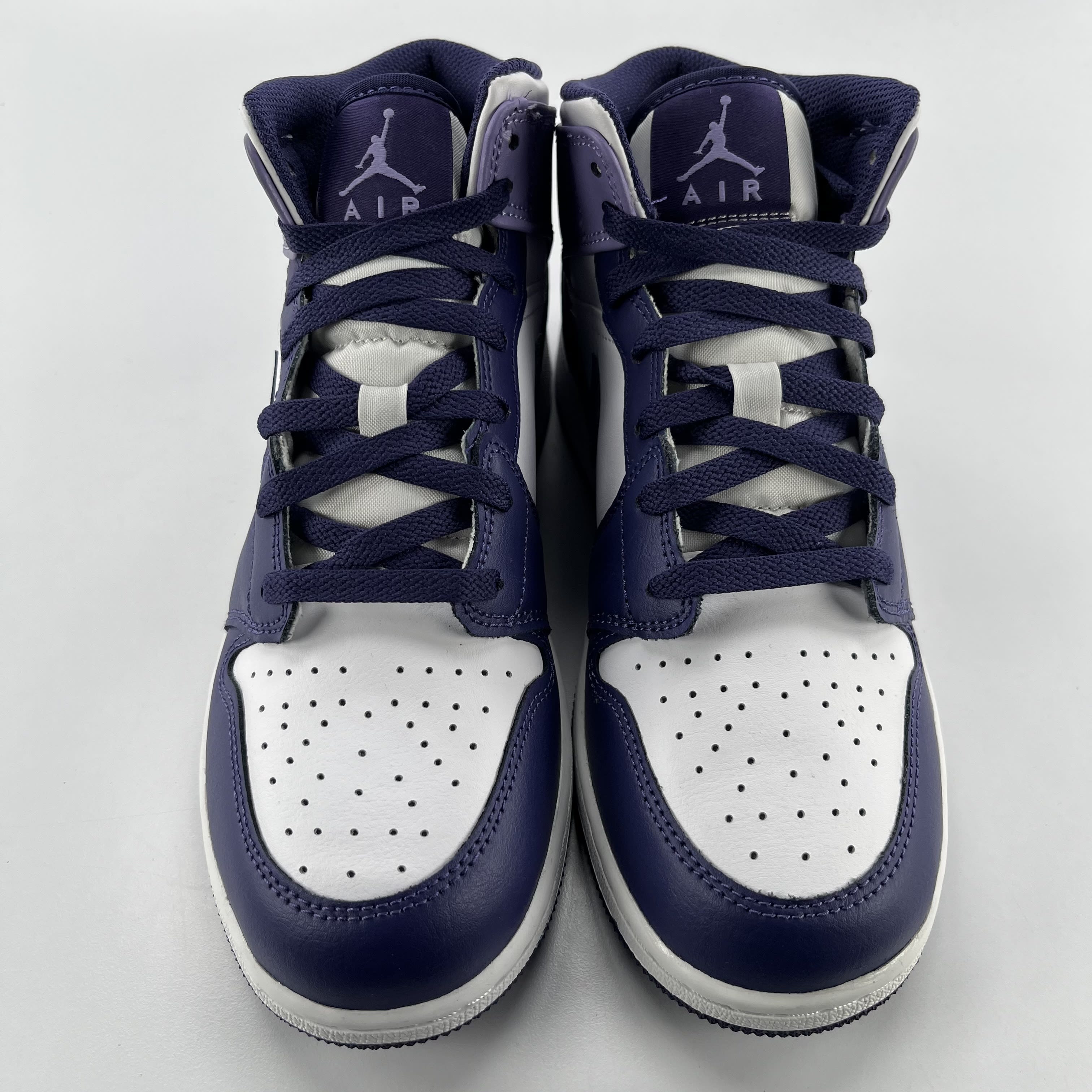 437244 Jordan 1 Mid White Sky J Purple (GS)
