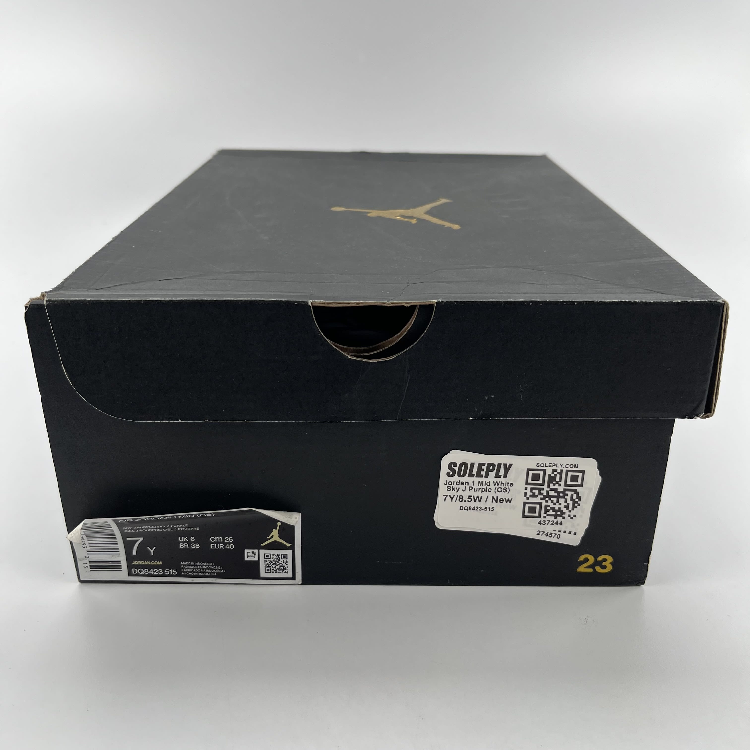 437244 Jordan 1 Mid White Sky J Purple (GS)