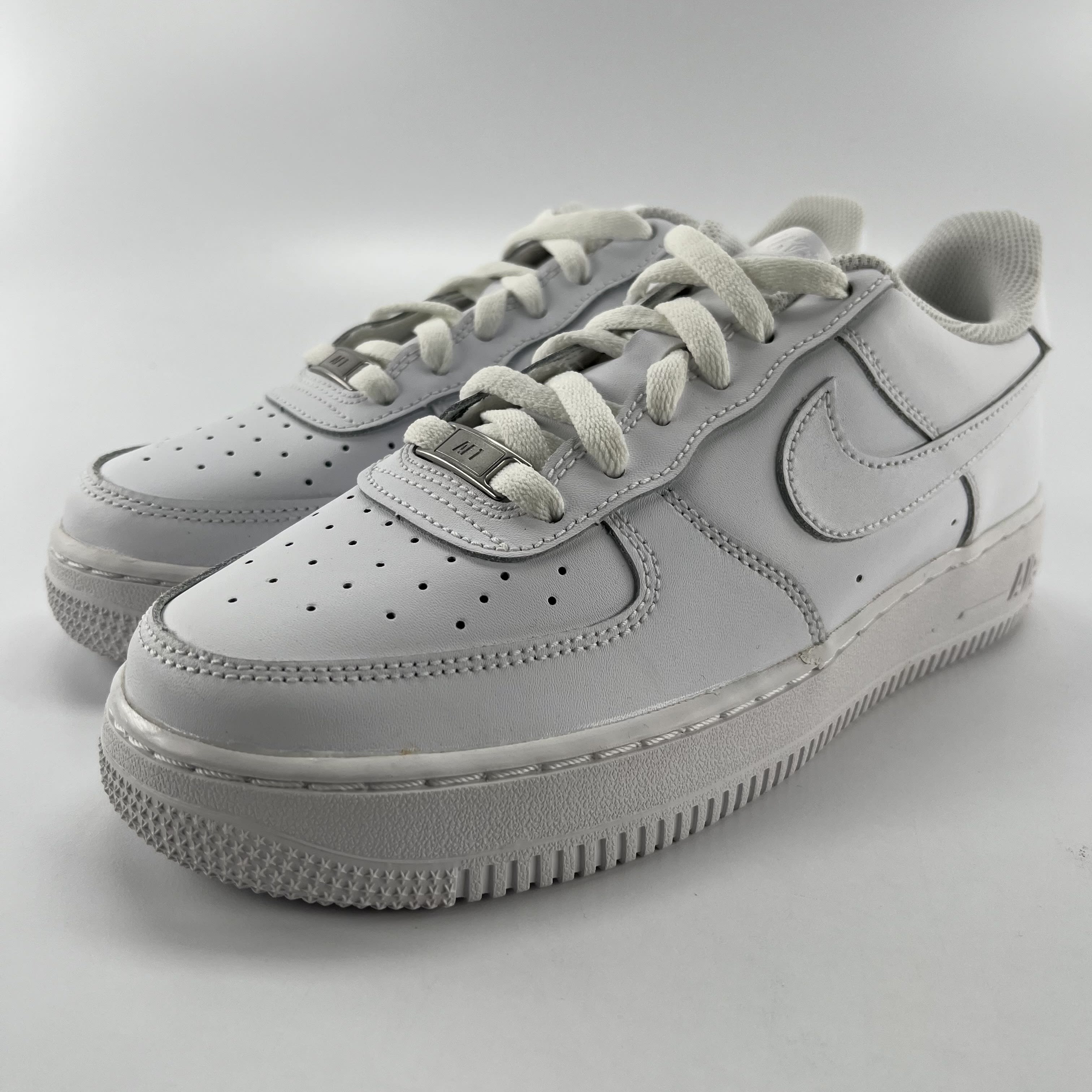 374434 Nike Air Force 1 Low LE Triple White (GS)