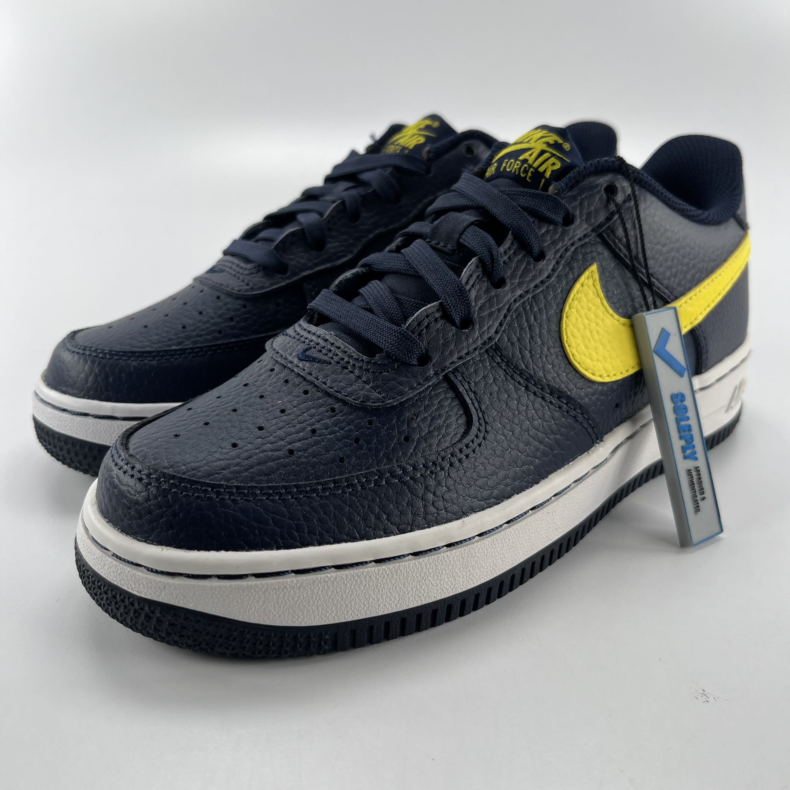 340657 Air Force 1 GS 'Obsidian/Yellow'