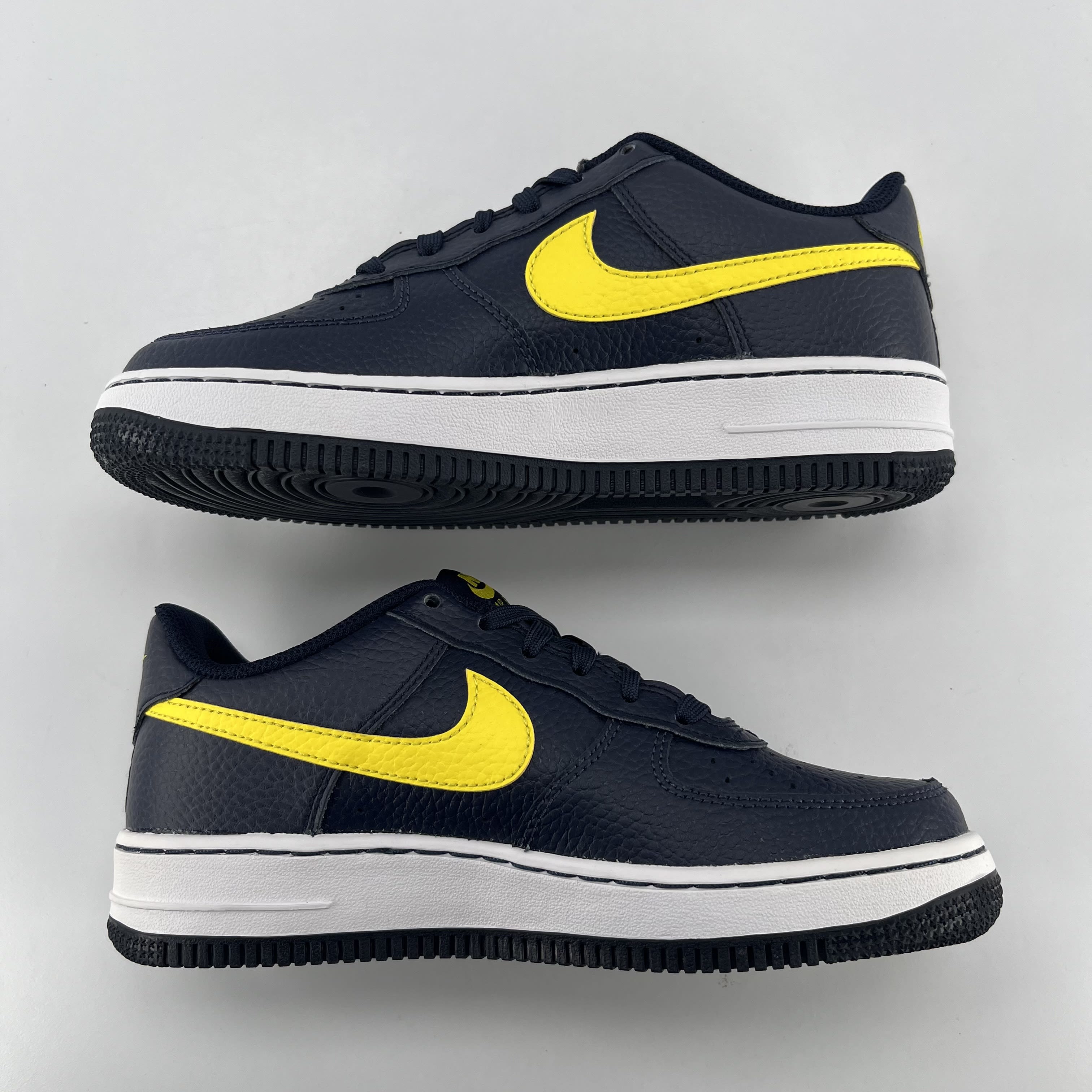 340657 Air Force 1 GS 'Obsidian/Yellow'
