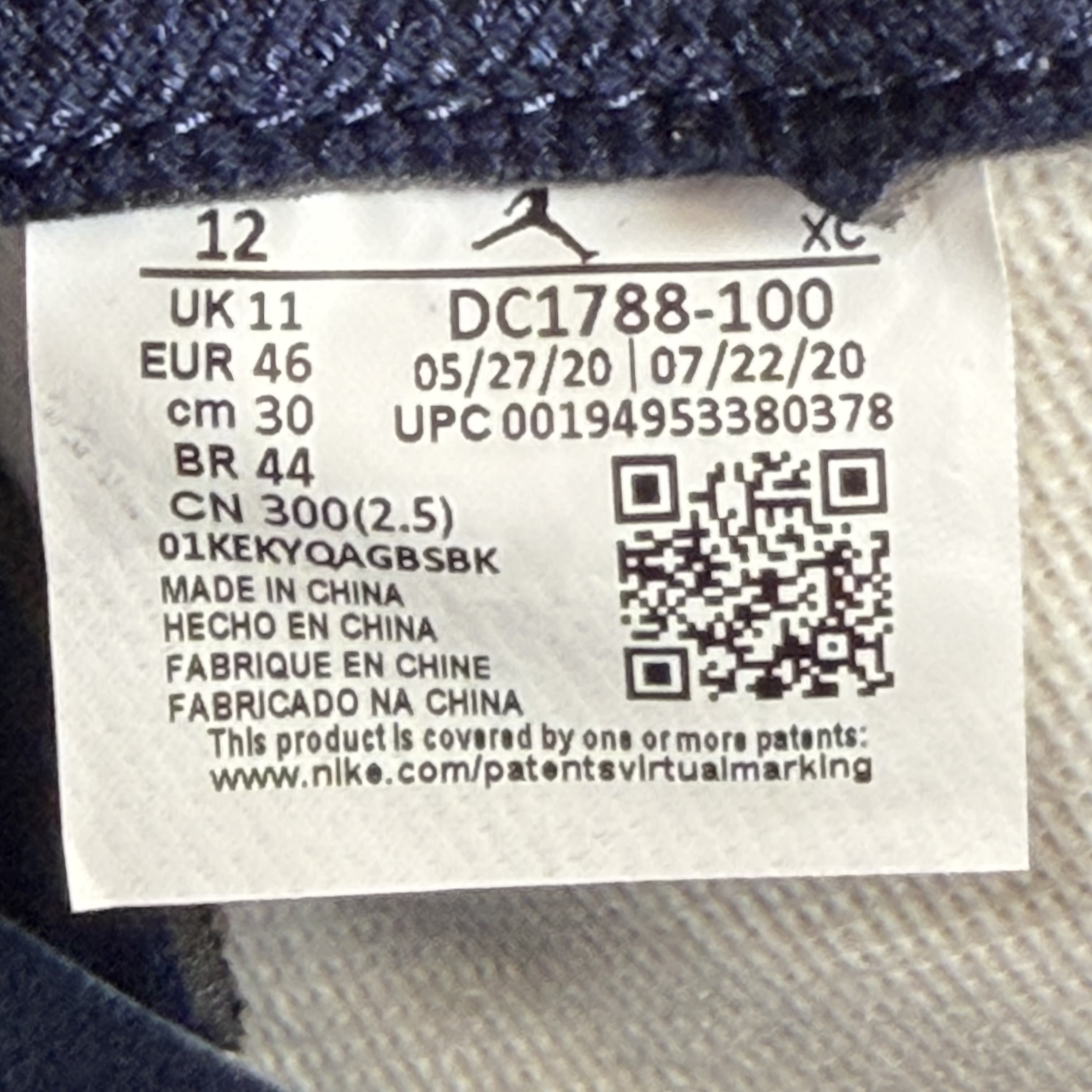 462824 Air Jordan 1 Retro High CO.JP 'Midnight Navy' 2020